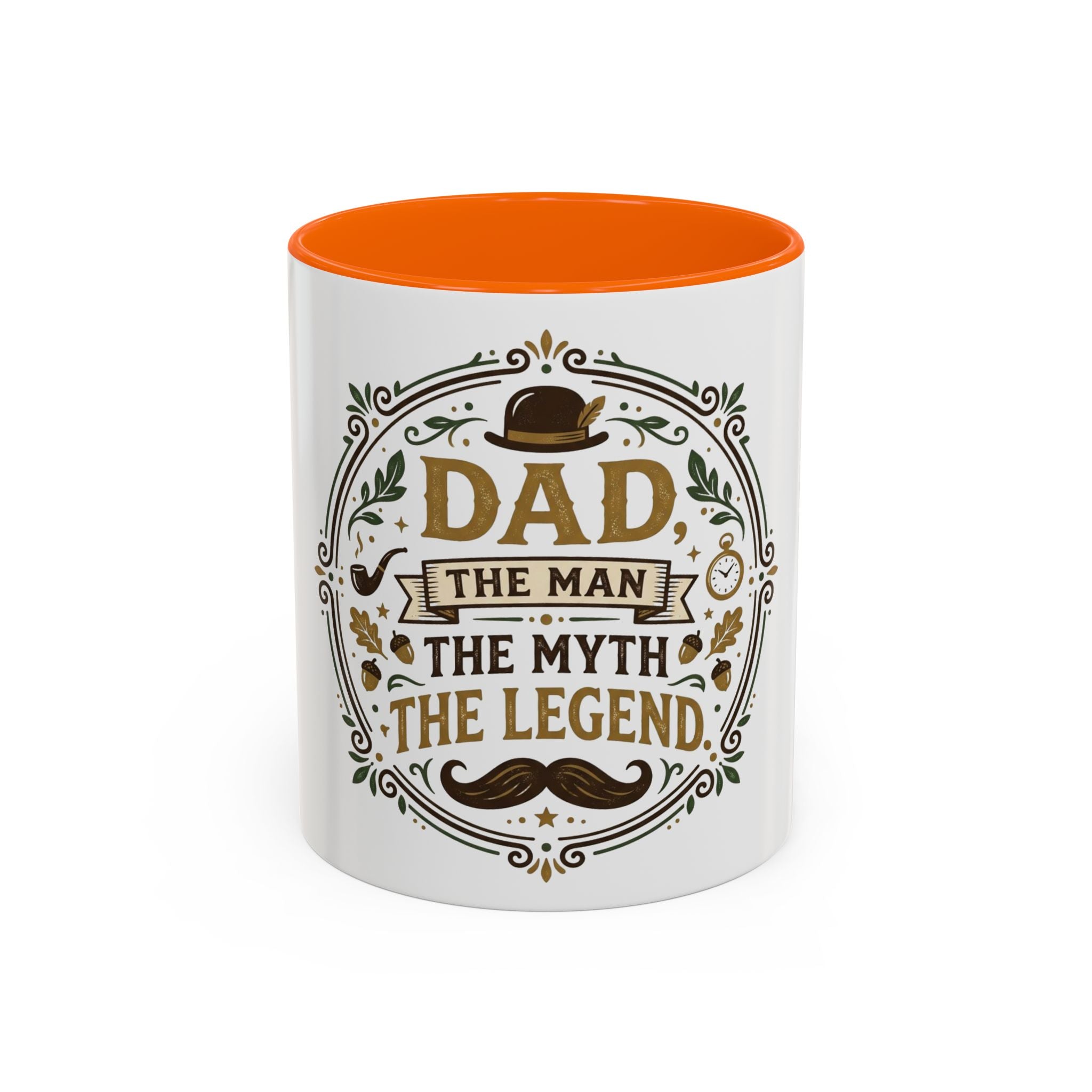 Dad The Man The Myth The Legend Accent Coffee Mug — Father's Day Gift (11oz & 15oz)