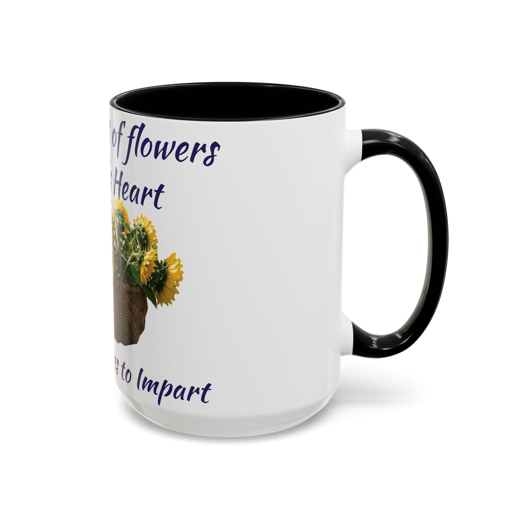 Basket of Sunflowers Mother's Heart Accent Mug — Floral Mother's Day Coffee Mug