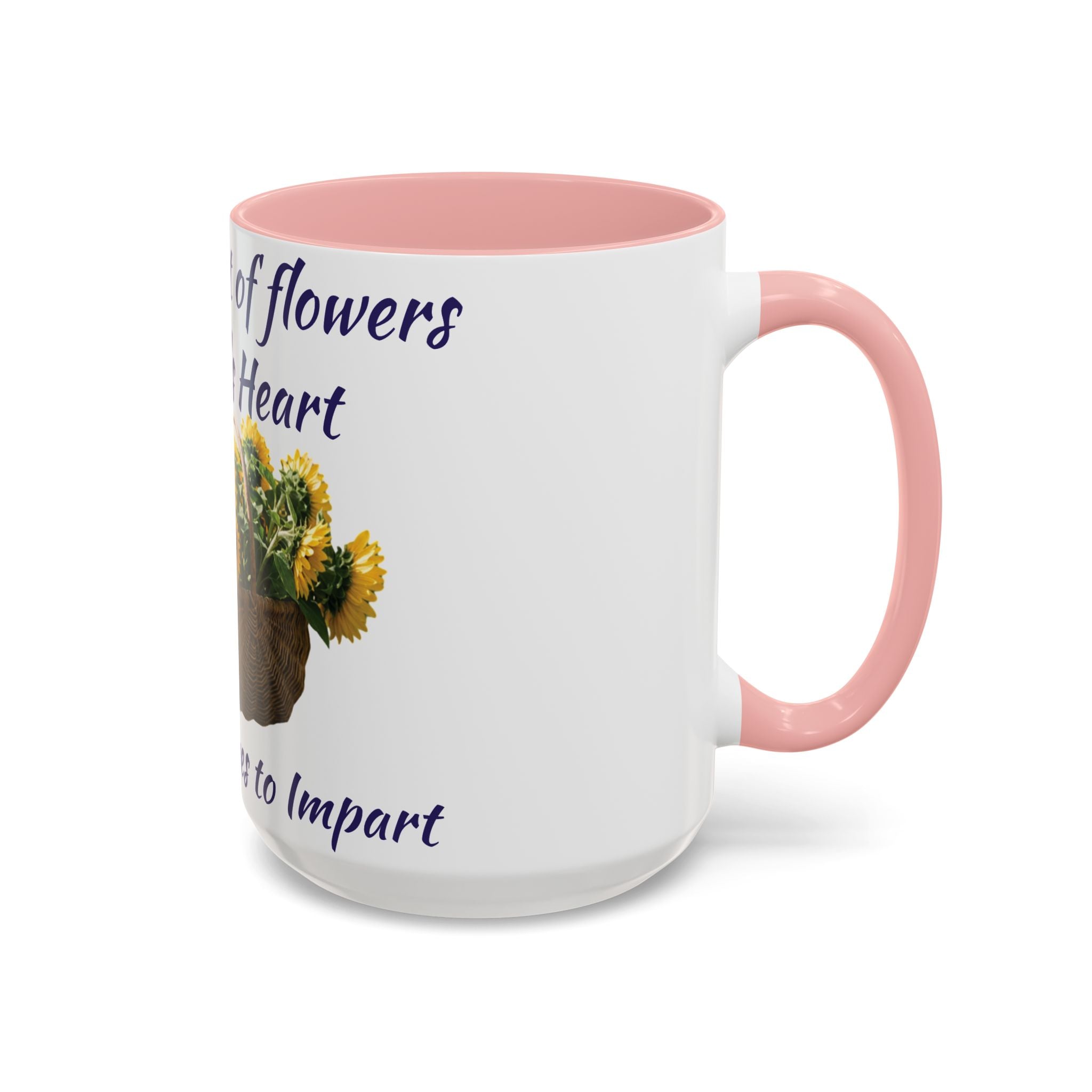 Basket of Sunflowers Mother's Heart Accent Mug — Floral Mother's Day Coffee Mug