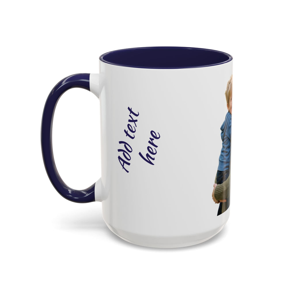 Personalized Photo Accent Coffee Mug — Custom Photo Coffee Mug (11/15 oz)