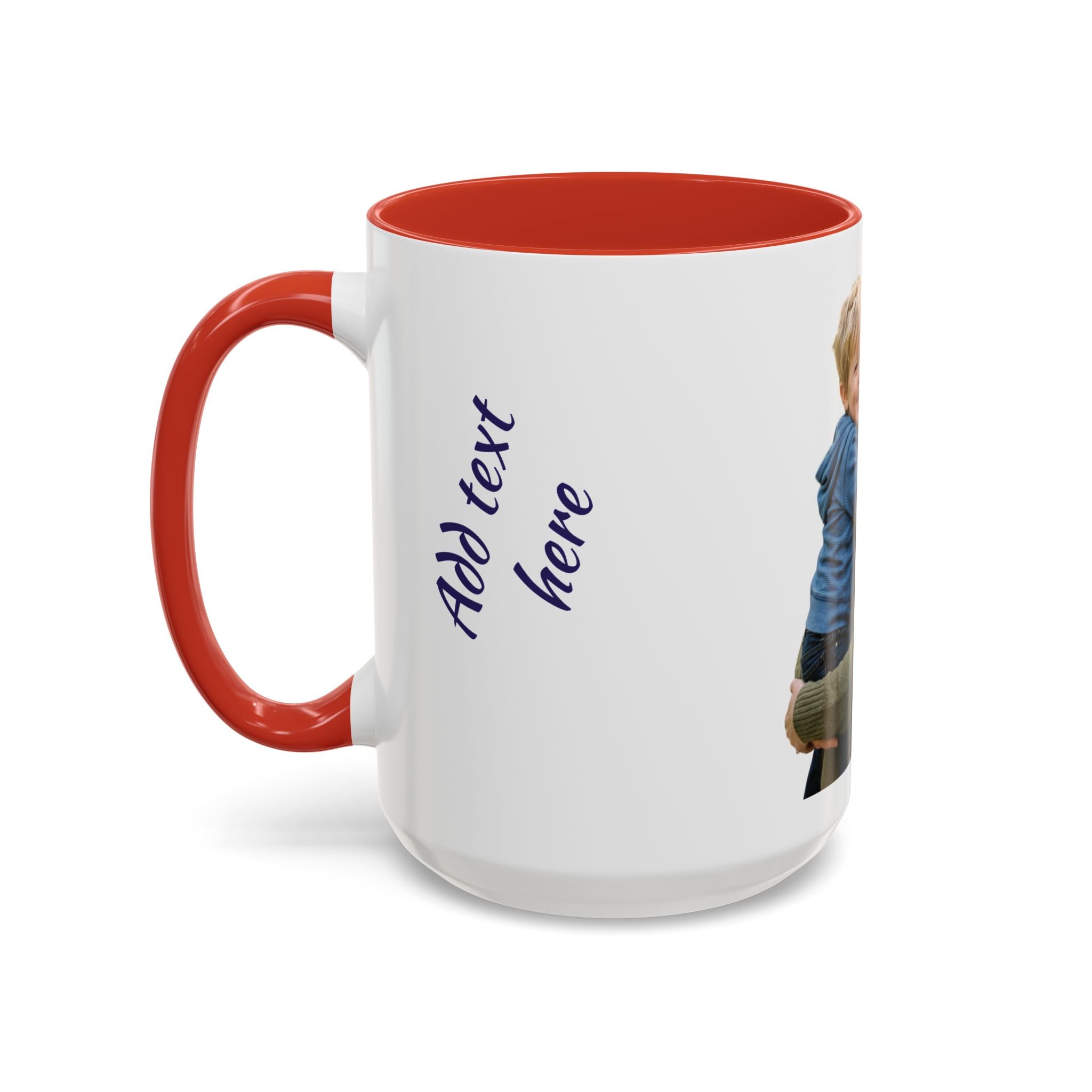 Personalized Photo Accent Coffee Mug — Custom Photo Coffee Mug (11/15 oz)
