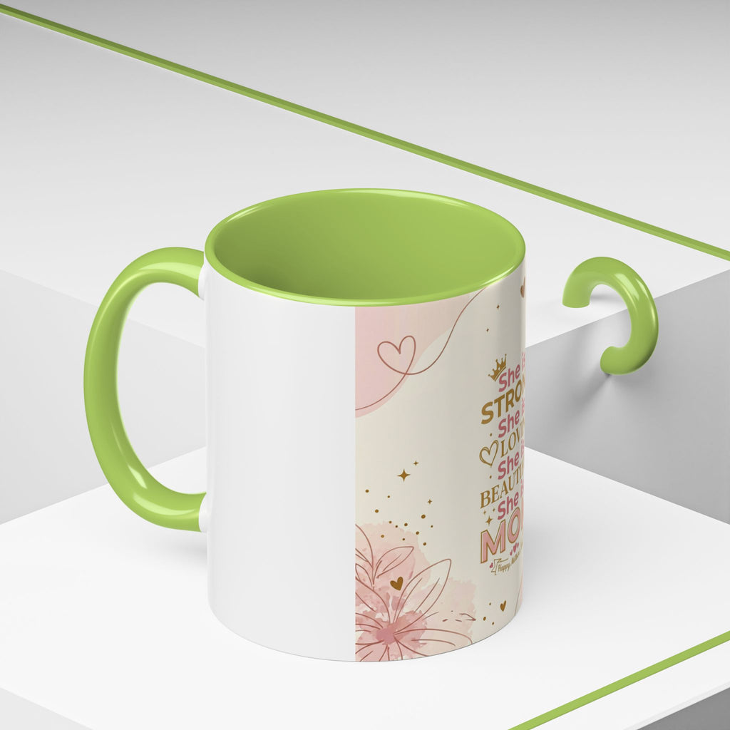 She is MOM Accent Coffee Mug — Mother's Day Gift (11/15 oz)