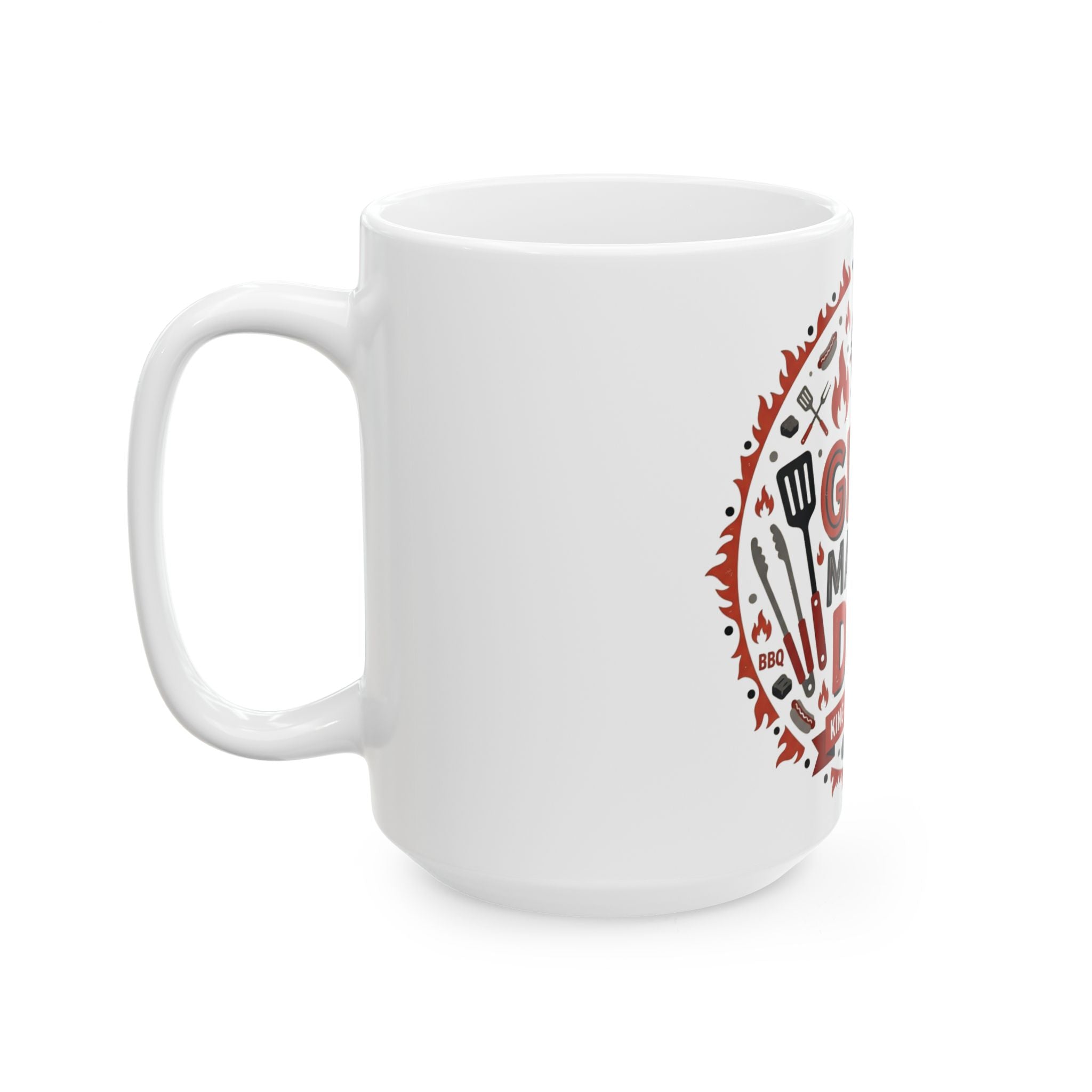 Grill Master Dad Ceramic Mug — Father's Day BBQ Coffee Mug (11oz & 15oz)