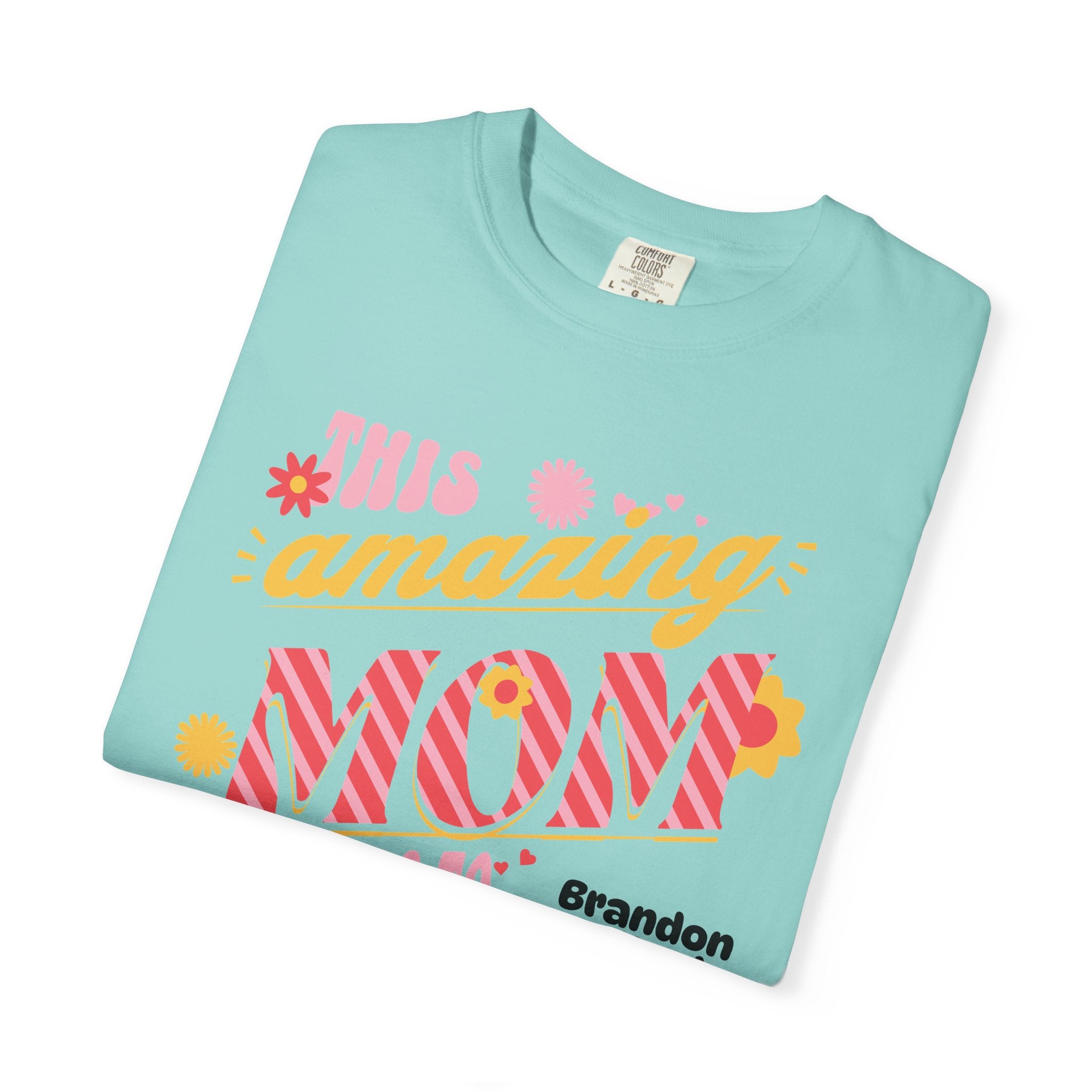 Personalized "This Amazing Mom Belongs To" T-Shirt — Custom Kids' Names (Mother's Day Gift)