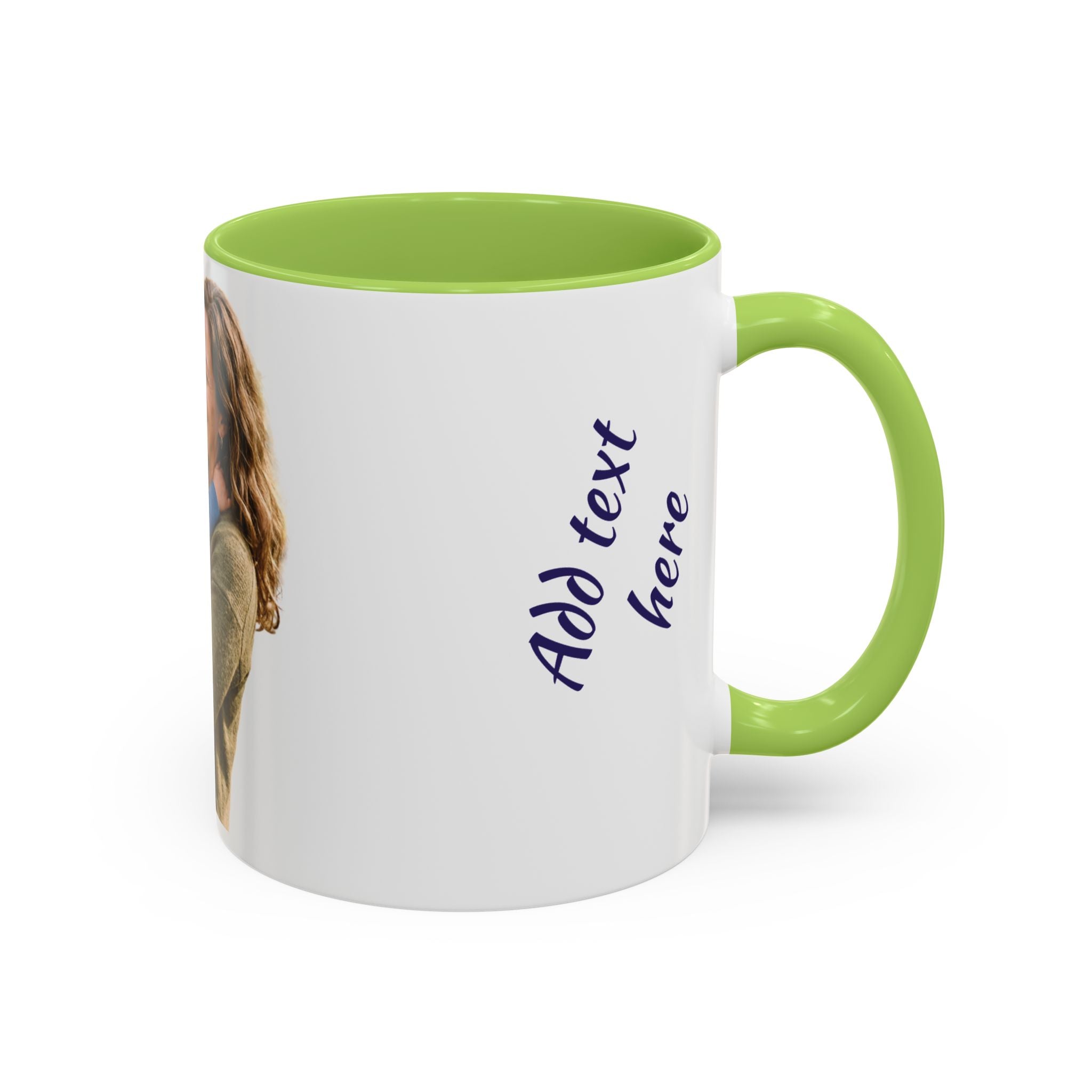 Personalized Photo Accent Coffee Mug — Custom Photo Coffee Mug (11/15 oz)