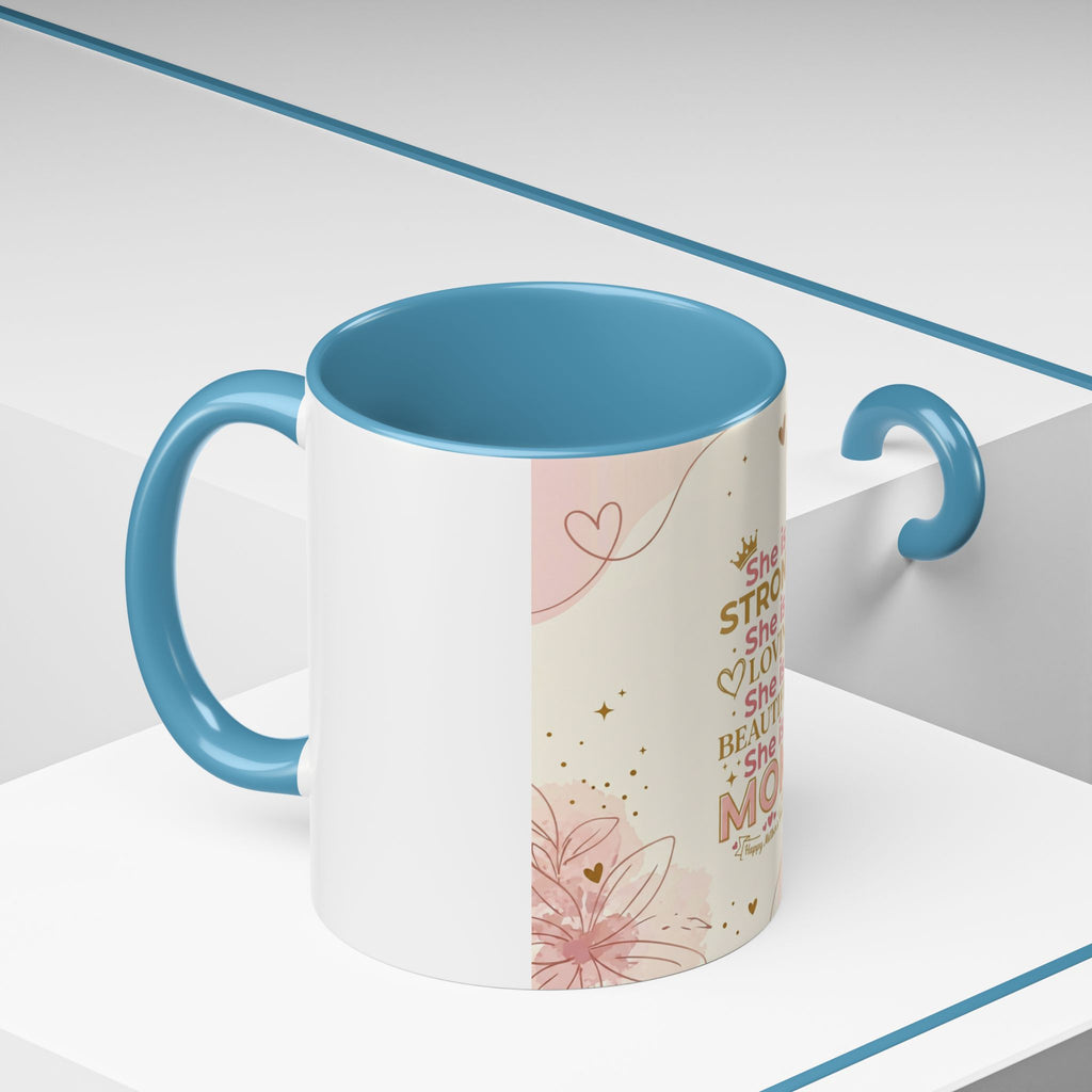 She is MOM Accent Coffee Mug — Mother's Day Gift (11/15 oz)