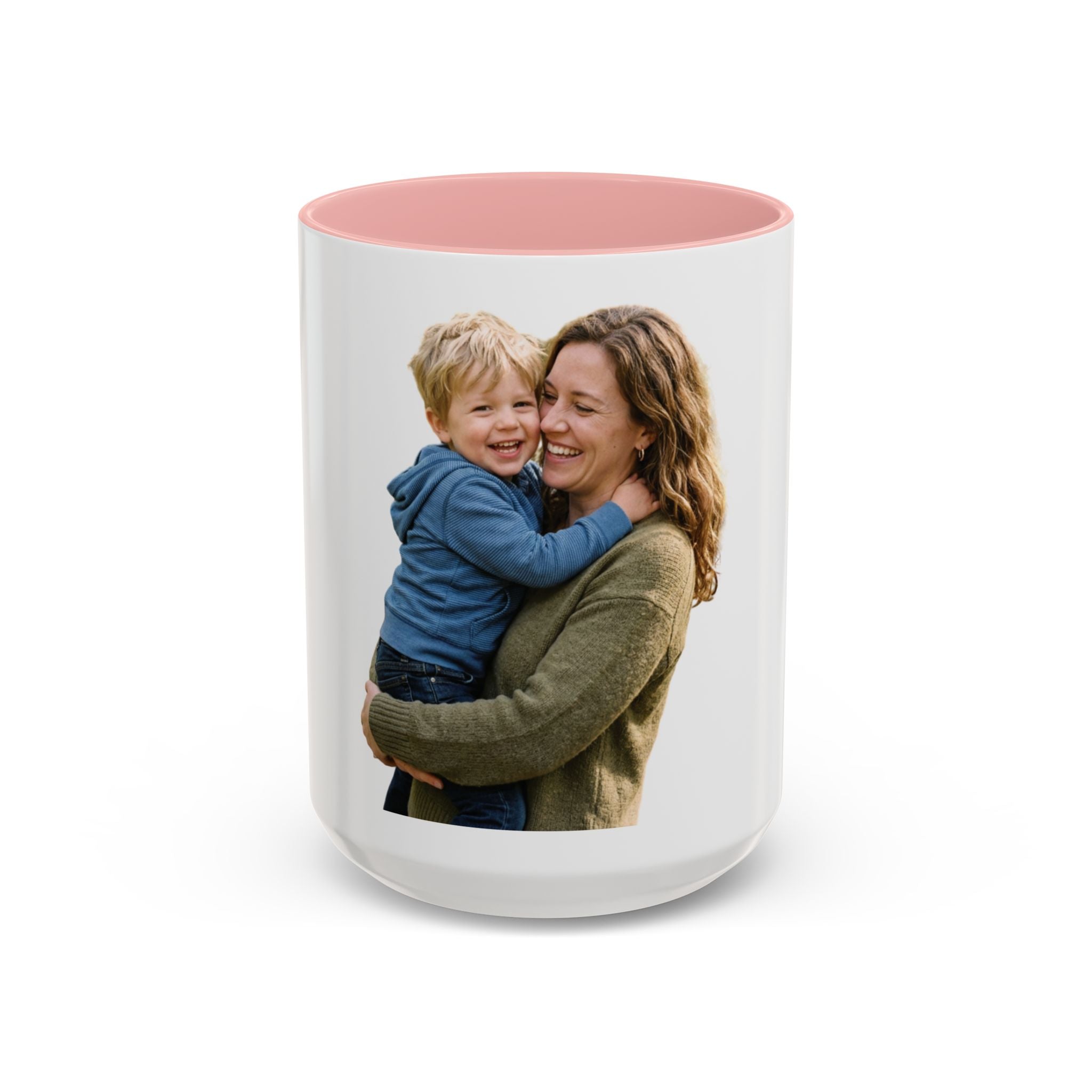 Personalized Photo Accent Coffee Mug — Custom Photo Coffee Mug (11/15 oz)