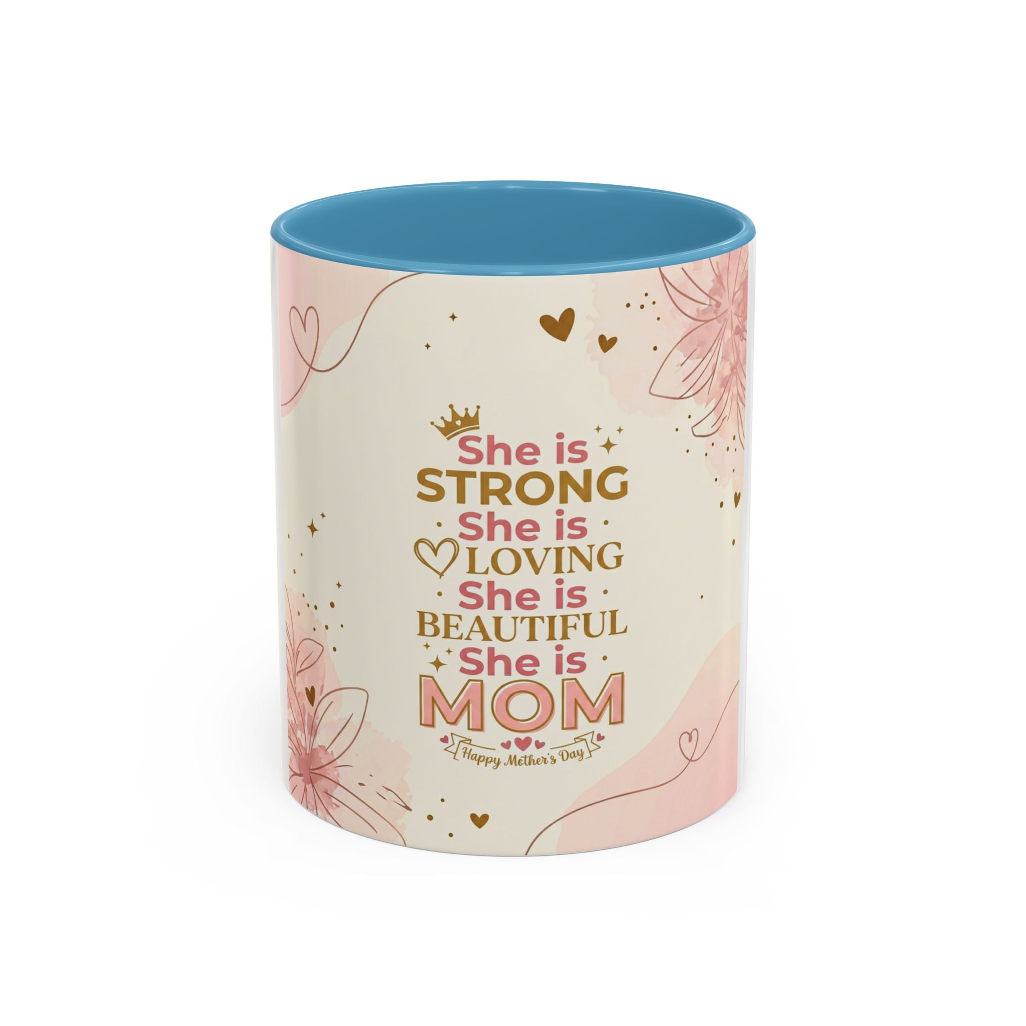 She is MOM Accent Coffee Mug — Mother's Day Gift (11/15 oz)