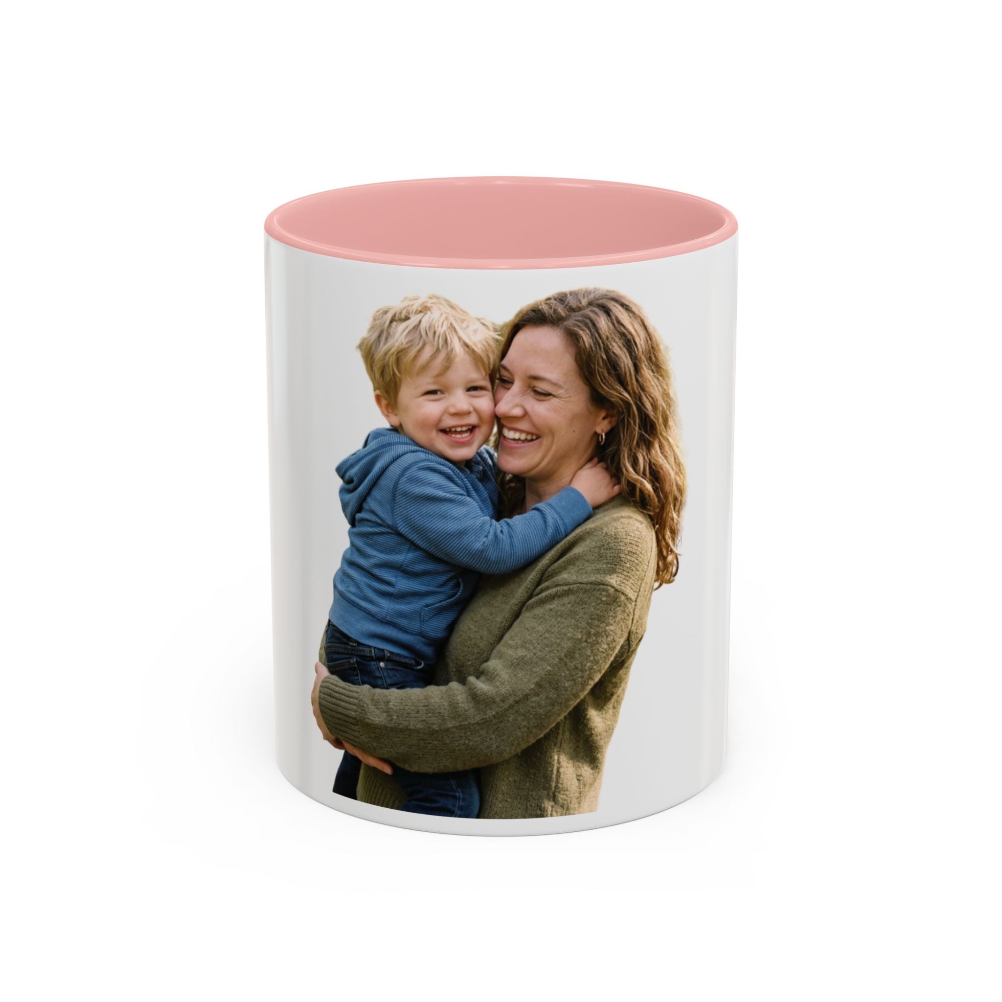 Personalized Photo Accent Coffee Mug — Custom Photo Coffee Mug (11/15 oz)