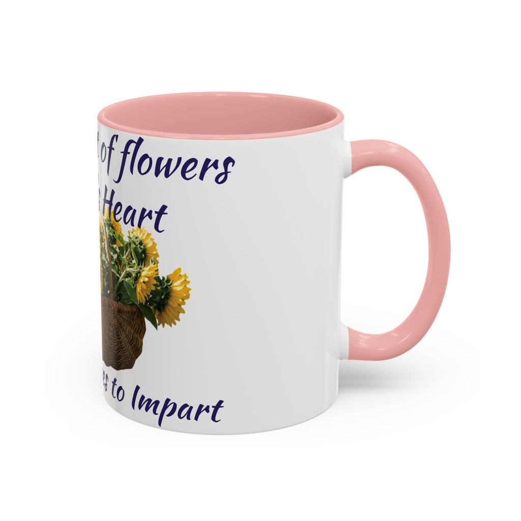 Basket of Sunflowers Mother's Heart Accent Mug — Floral Mother's Day Coffee Mug