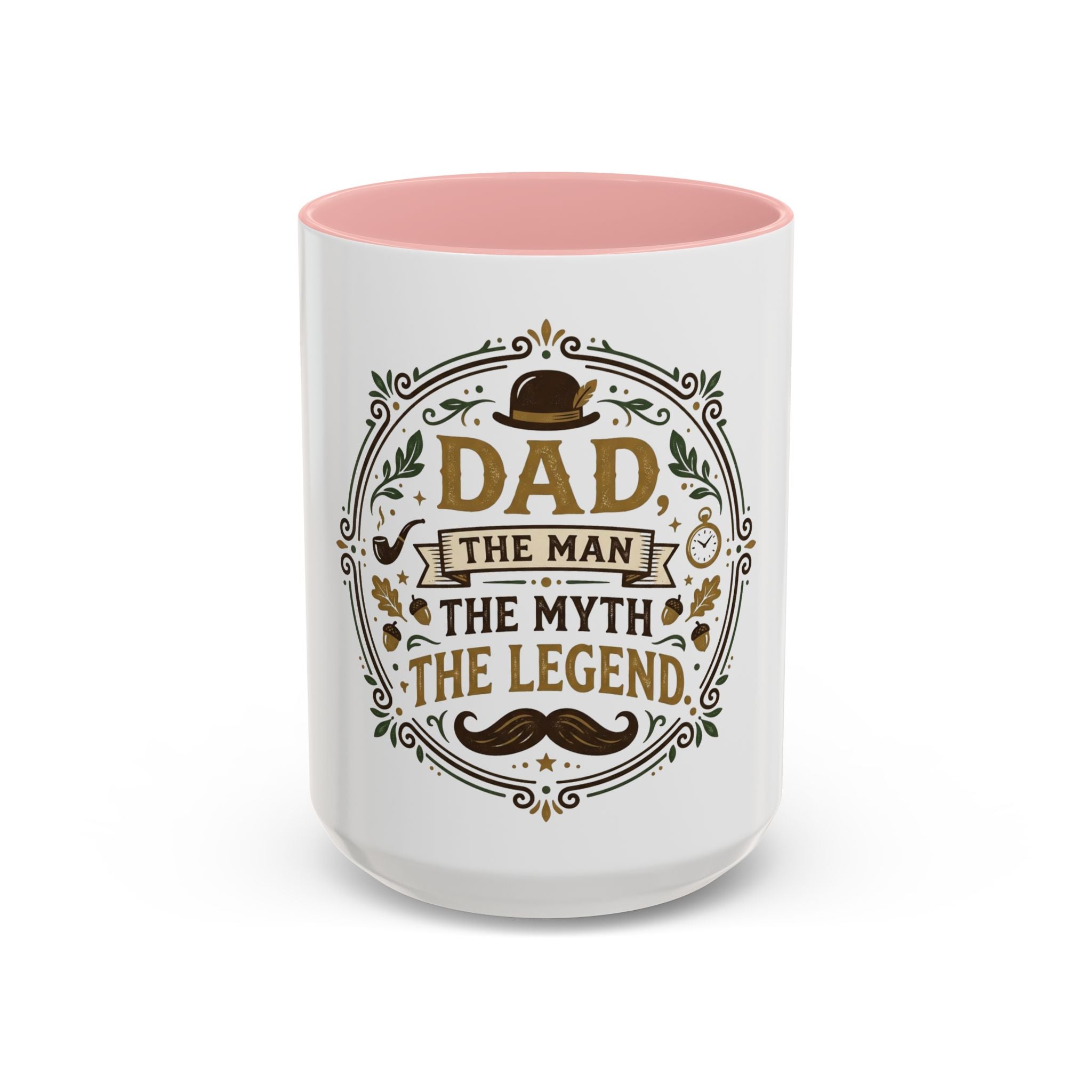 Dad The Man The Myth The Legend Accent Coffee Mug — Father's Day Gift (11oz & 15oz)