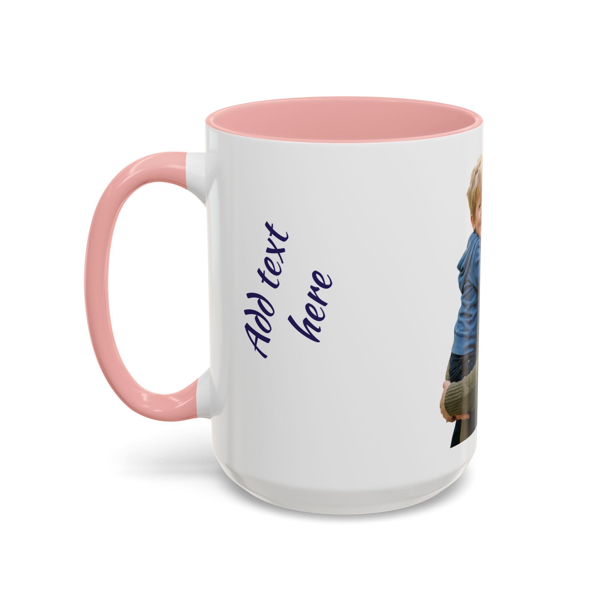 Personalized Photo Accent Coffee Mug — Custom Photo Coffee Mug (11/15 oz)