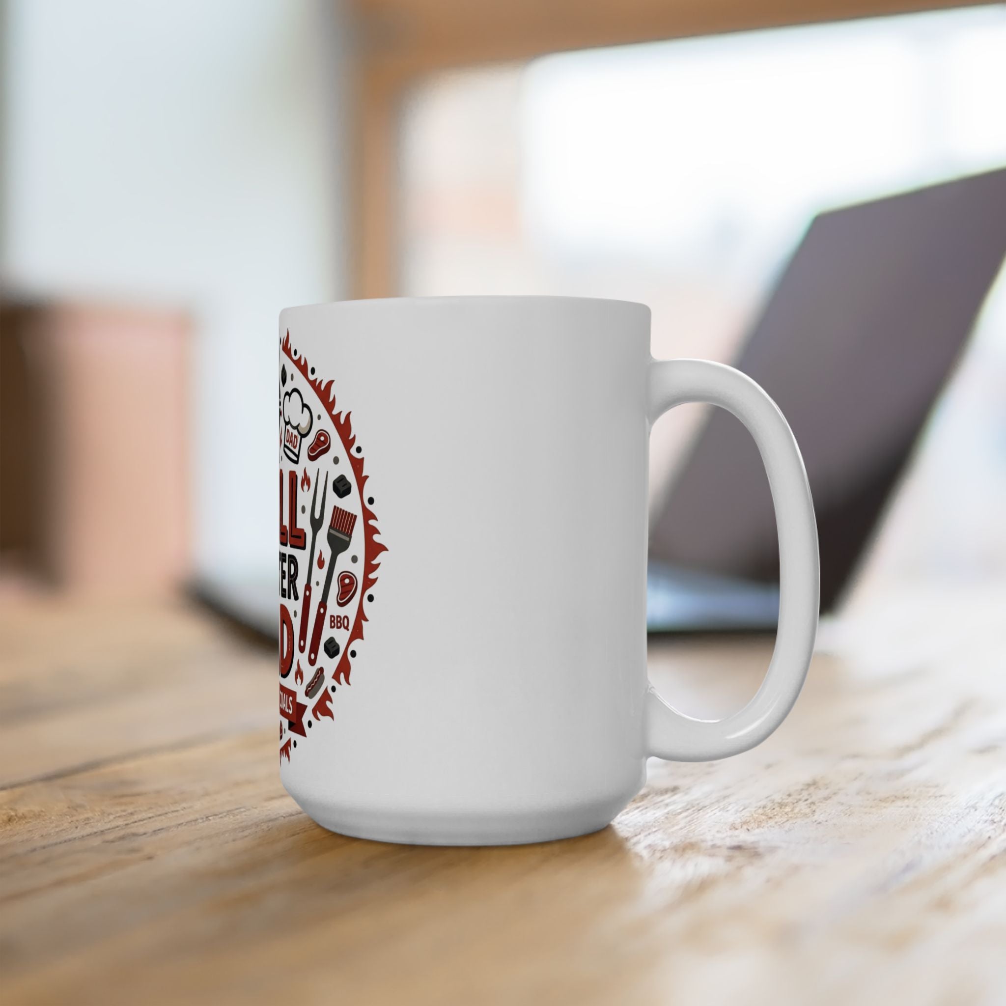 Grill Master Dad Ceramic Mug — Father's Day BBQ Coffee Mug (11oz & 15oz)