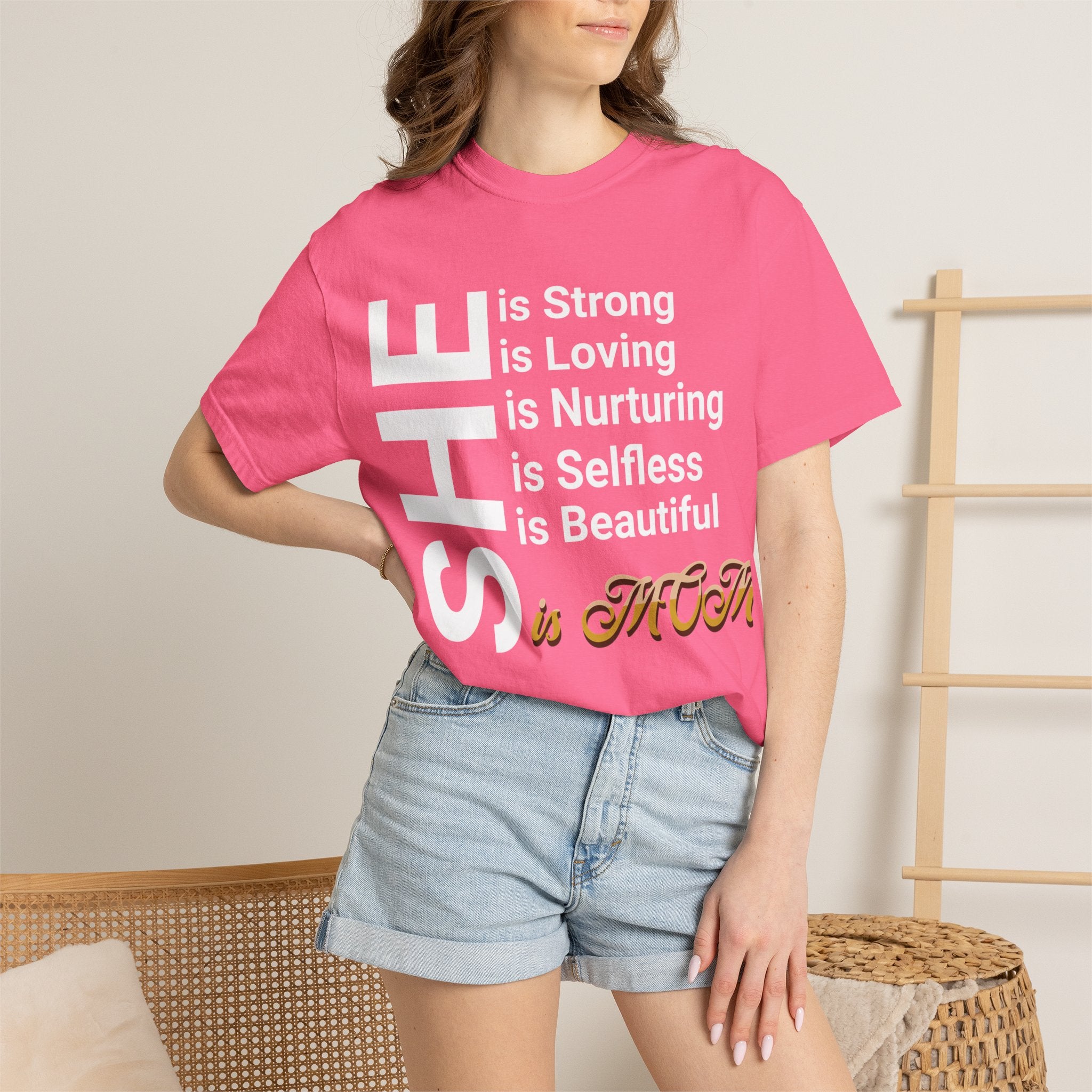 She Is Mom T-Shirt — Mother's Day Gift for Moms, Everyday T-shirt