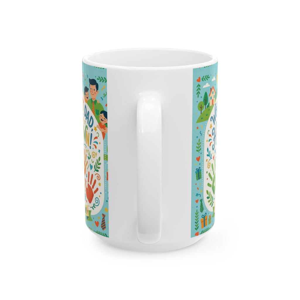 World's Best Dad 'Hands Down' Ceramic Mug — 11oz & 15oz
