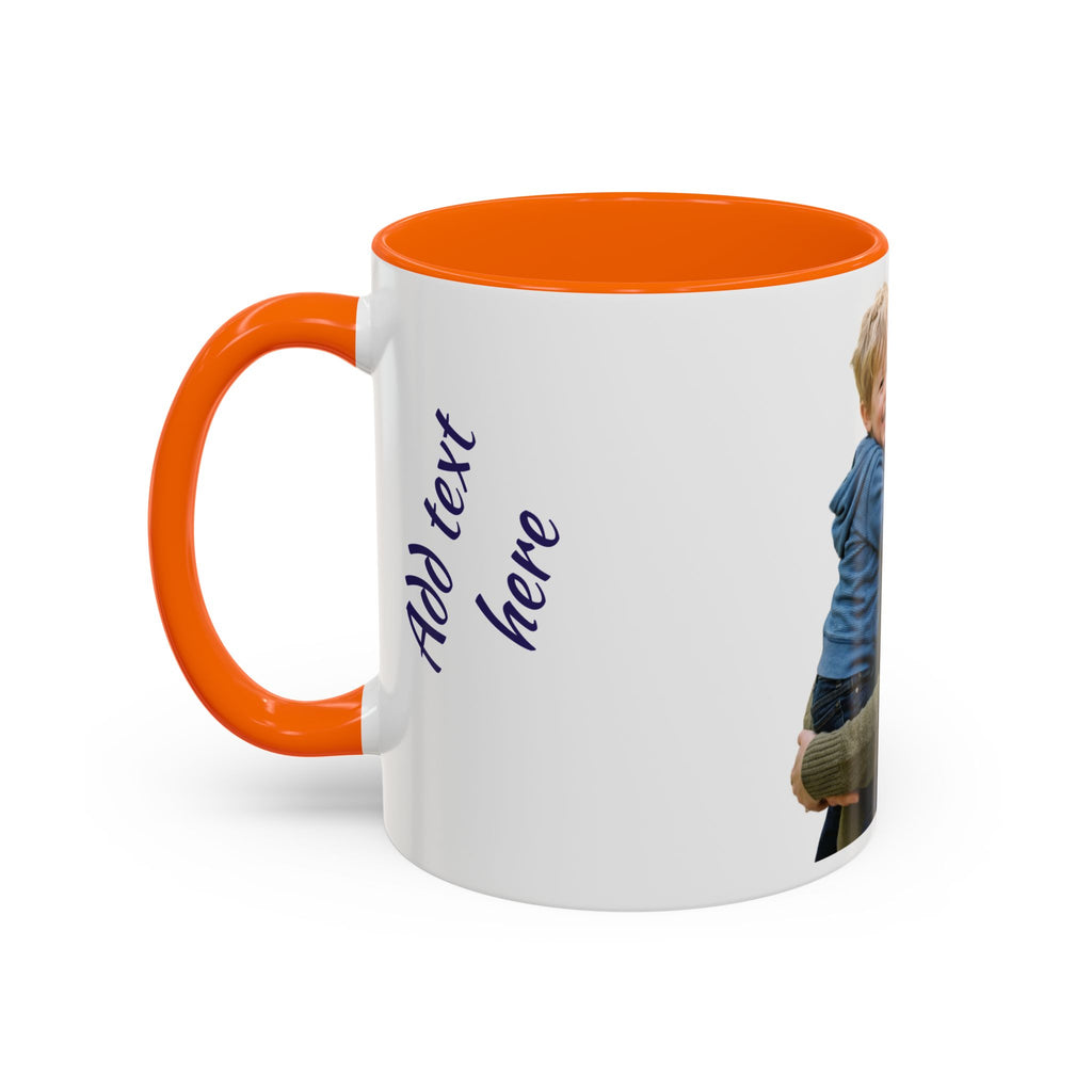 Personalized Photo Accent Coffee Mug — Custom Photo Coffee Mug (11/15 oz)