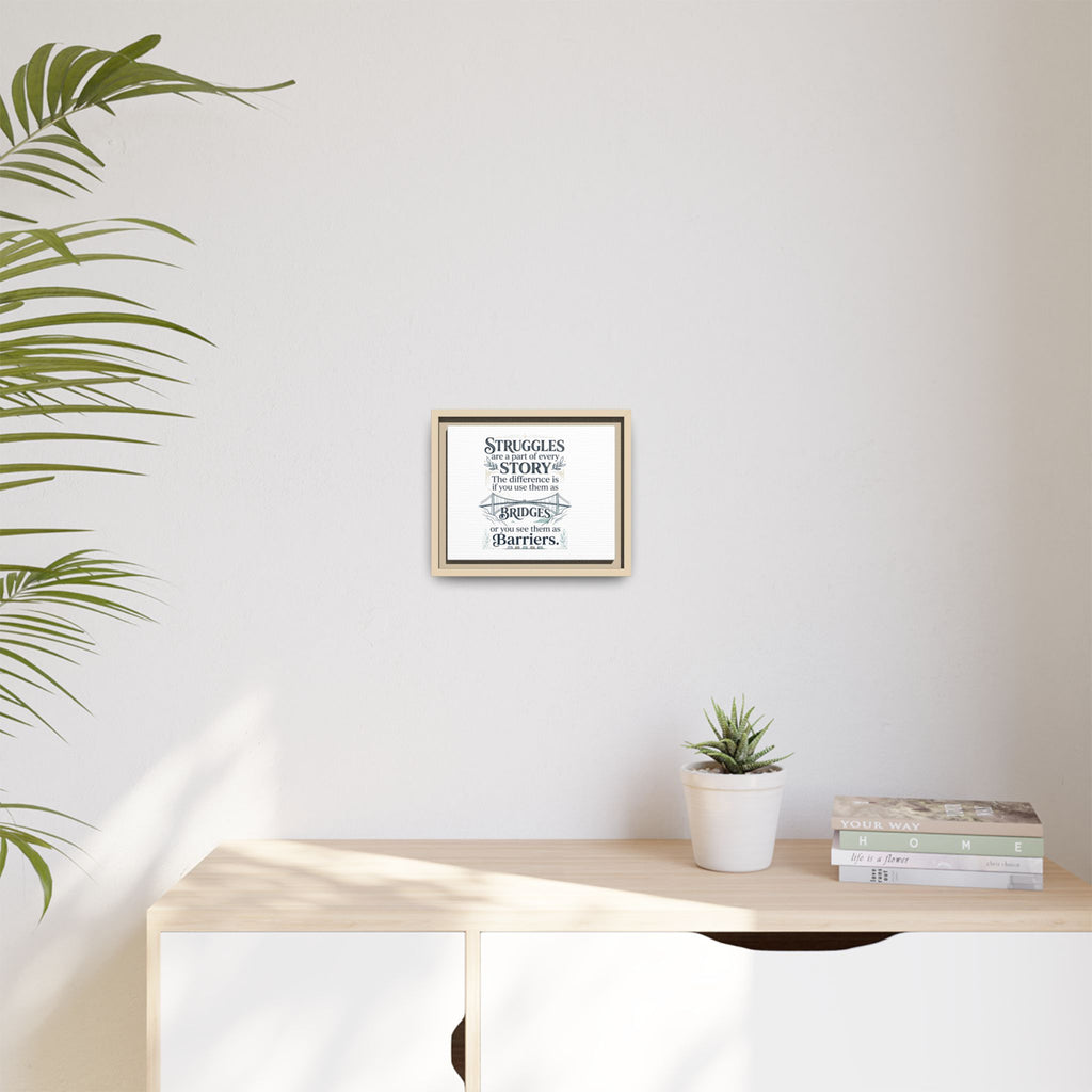 Motivational Wall Art Print — “Struggles Are a Part of Every Story” (Matte Framed Canvas), Wall Art Print, Inspirational Wall Art