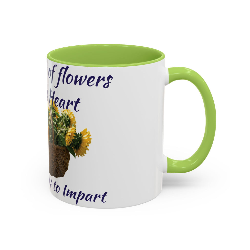 Basket of Sunflowers Mother's Heart Accent Mug — Floral Mother's Day Coffee Mug