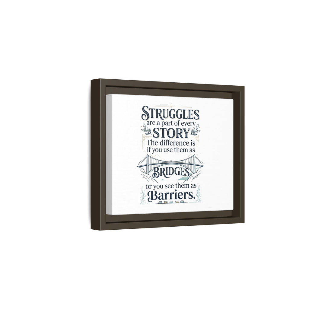 Motivational Wall Art Print — “Struggles Are a Part of Every Story” (Matte Framed Canvas), Wall Art Print, Inspirational Wall Art