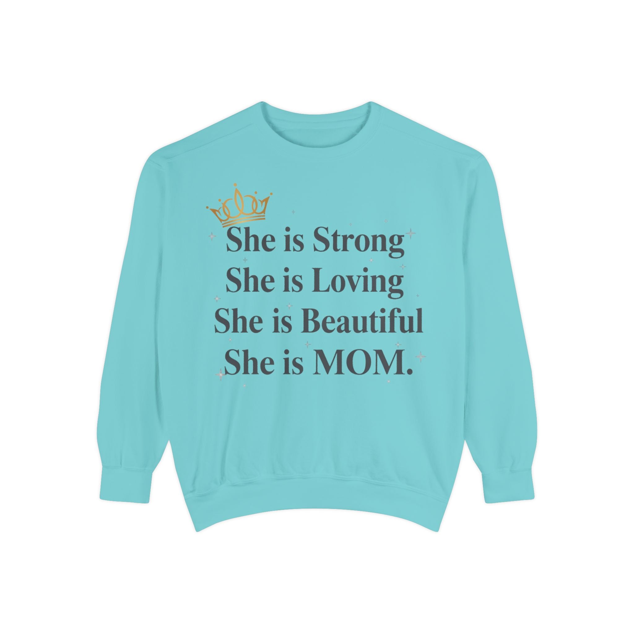 Custom Mom Garment-Dyed Sweatshirt — Personalized Comfort Mom Sweatshirt