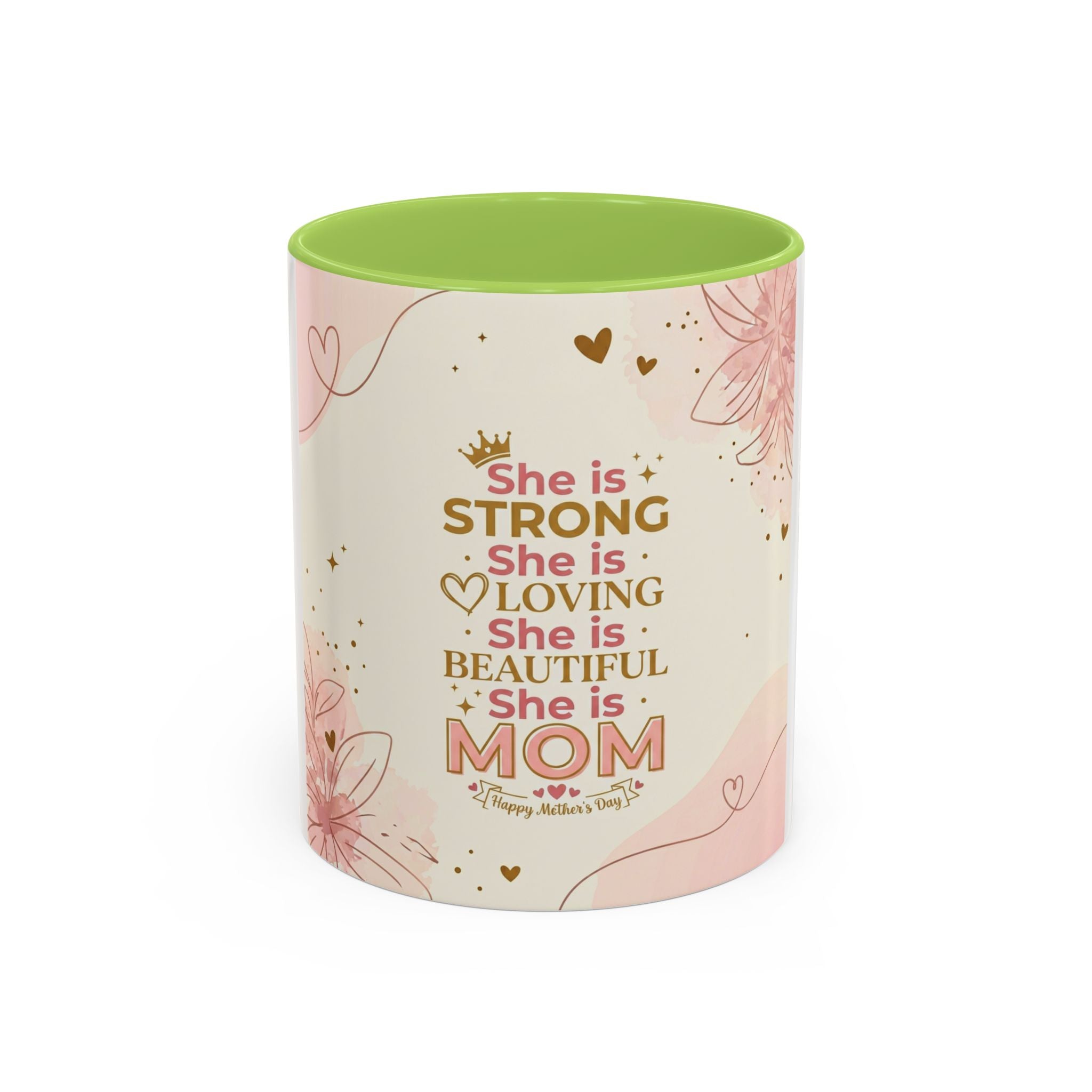 She is MOM Accent Coffee Mug — Mother's Day Gift (11/15 oz)