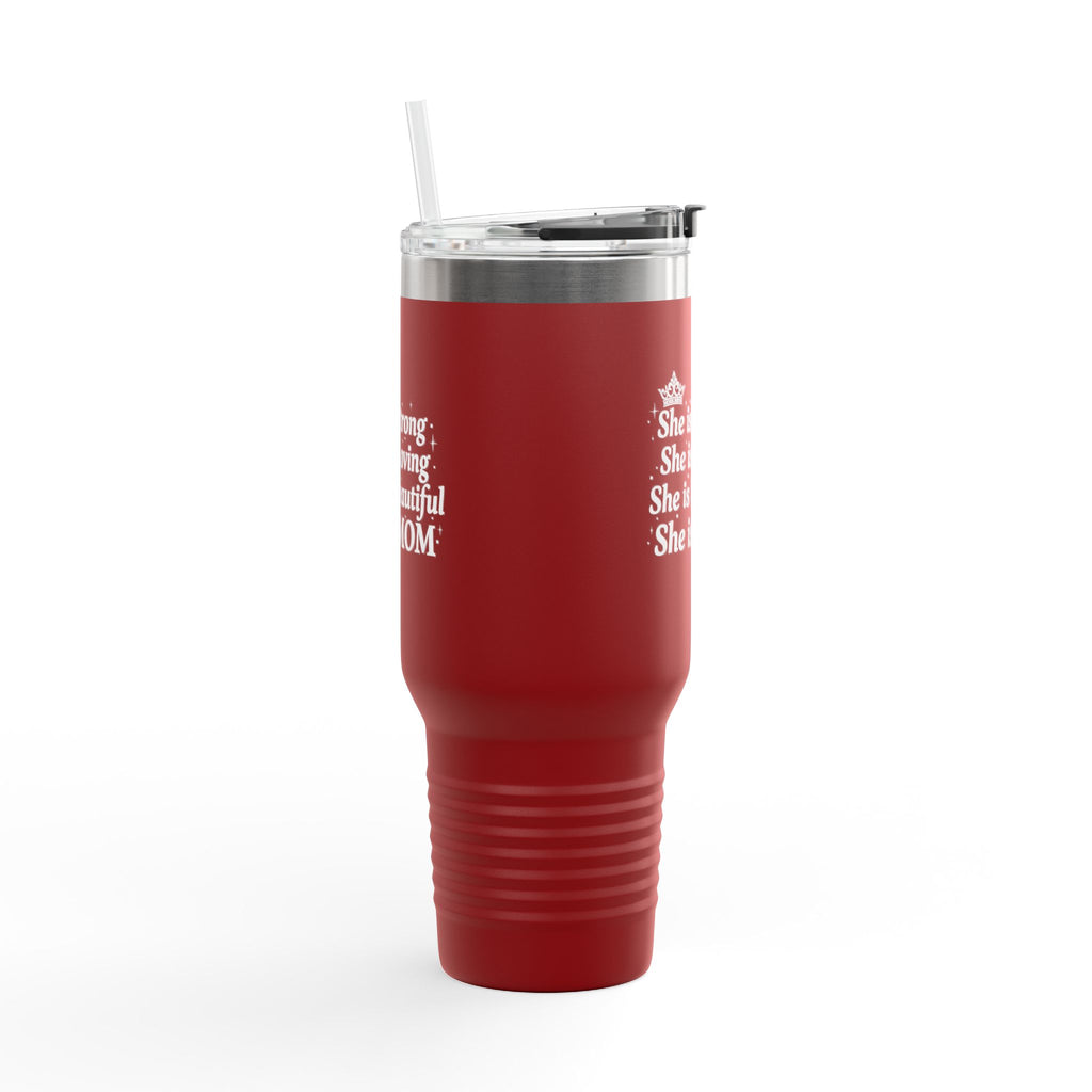 "She is Mom" Insulated Travel Mug (40oz)- Mother's Day Insulated Travel Mug, Mother's Day Gift, Tumbler, Everyday Gift