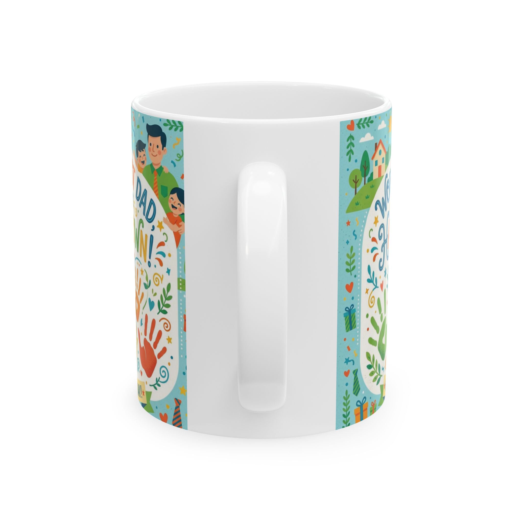 World's Best Dad 'Hands Down' Ceramic Mug — 11oz & 15oz