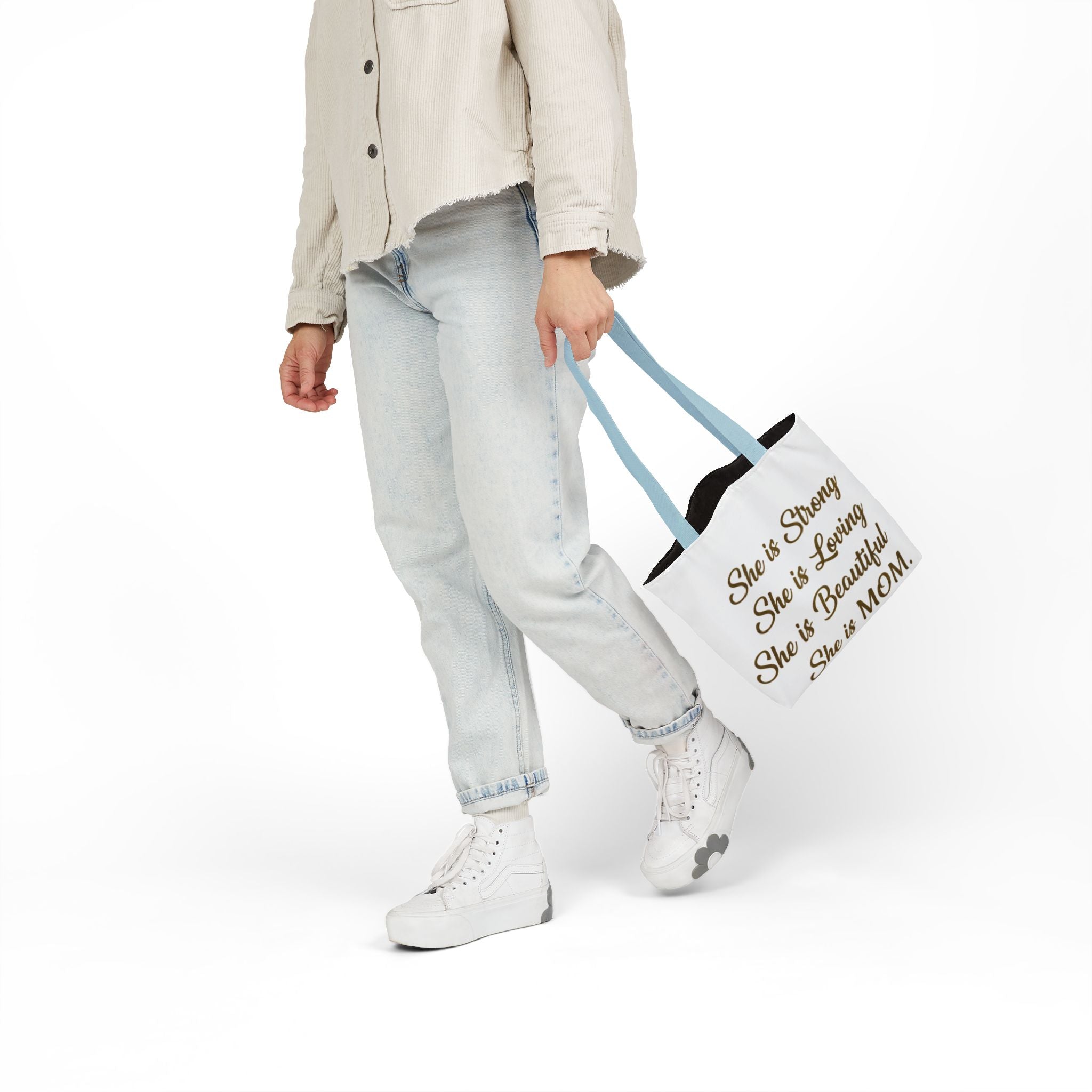 Canvas Tote Bag, 5-Color Straps, Inspirational Mom Quote Tote Bag, Mother's Day Tote Bag, Mother's Day Gift Tote Bay, Personalized Tote Bag, Personalized Gift