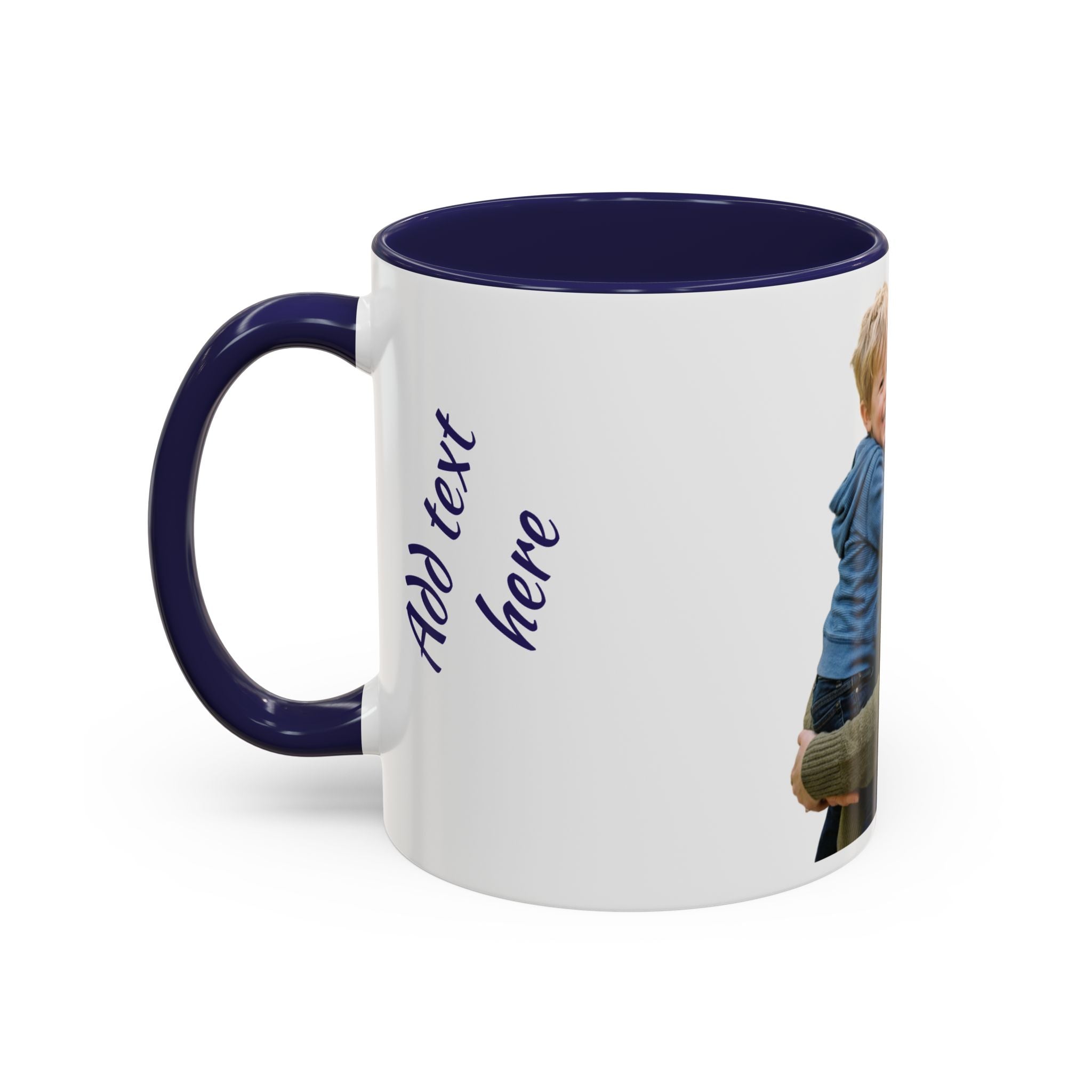 Personalized Photo Accent Coffee Mug — Custom Photo Coffee Mug (11/15 oz)