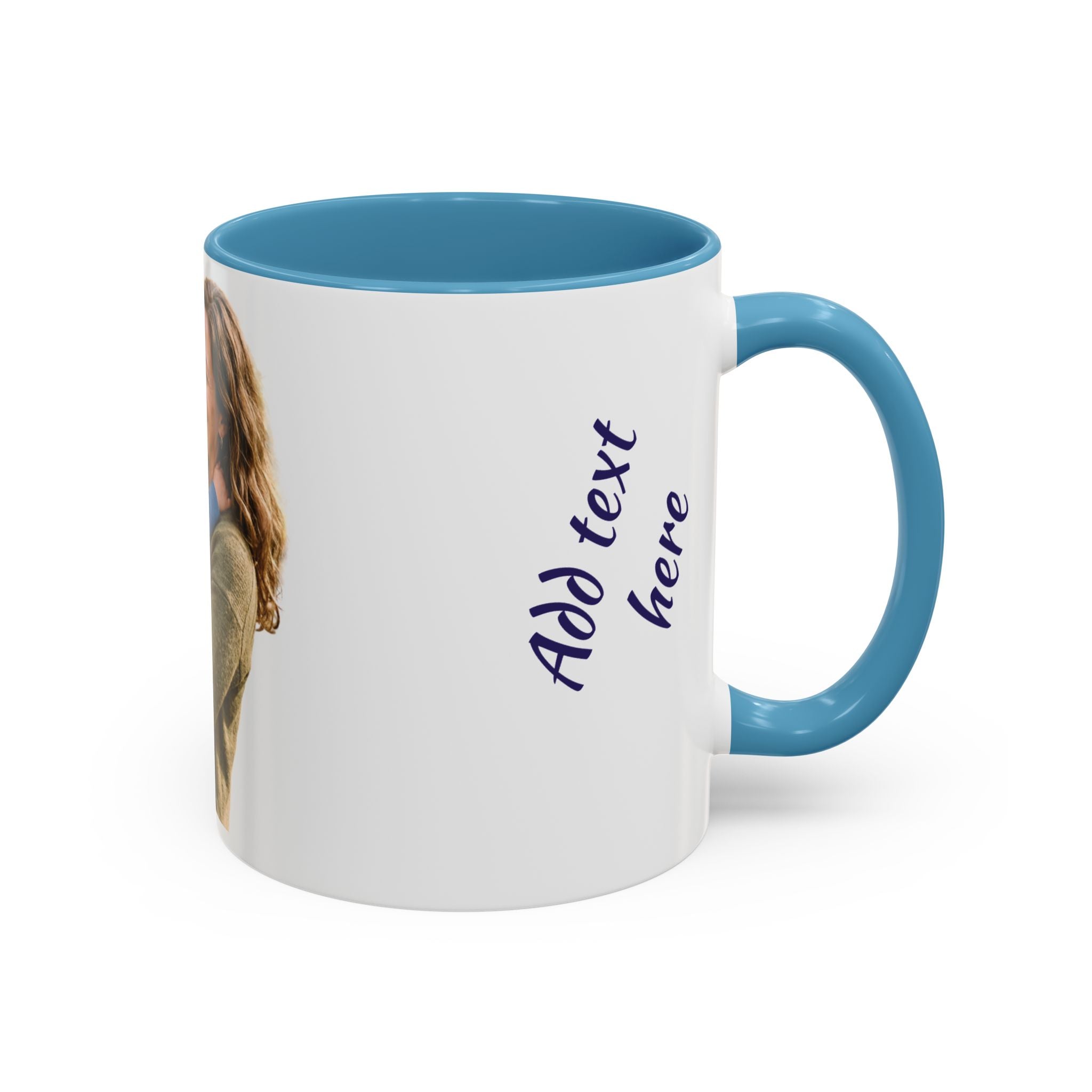 Personalized Photo Accent Coffee Mug — Custom Photo Coffee Mug (11/15 oz)
