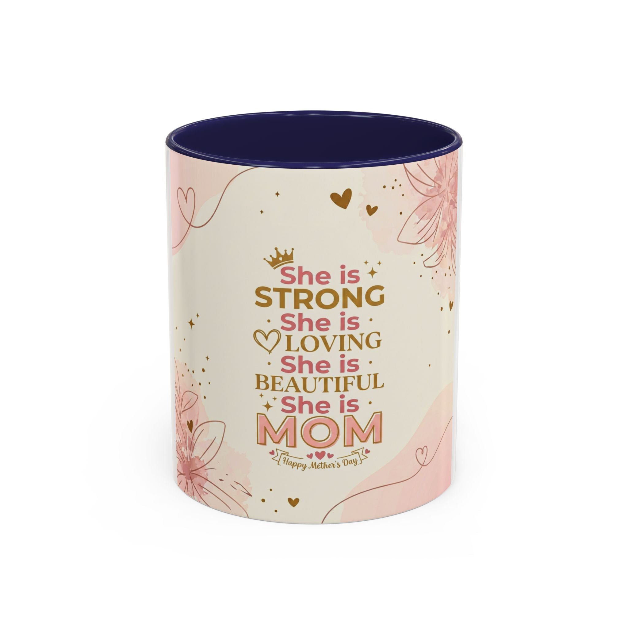 She is MOM Accent Coffee Mug — Mother's Day Gift (11/15 oz)
