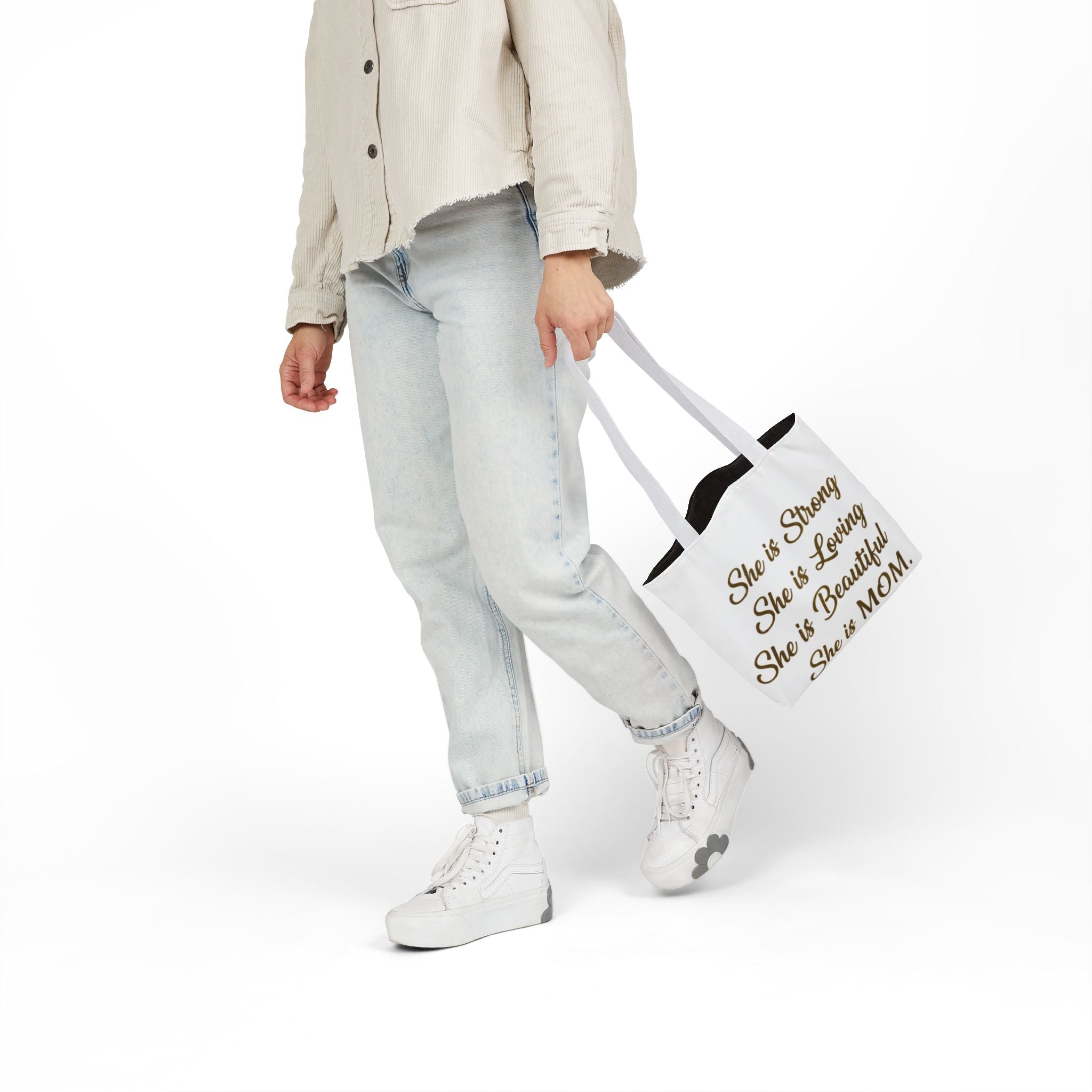 Canvas Tote Bag, 5-Color Straps, Inspirational Mom Quote Tote Bag, Mother's Day Tote Bag, Mother's Day Gift Tote Bay, Personalized Tote Bag, Personalized Gift