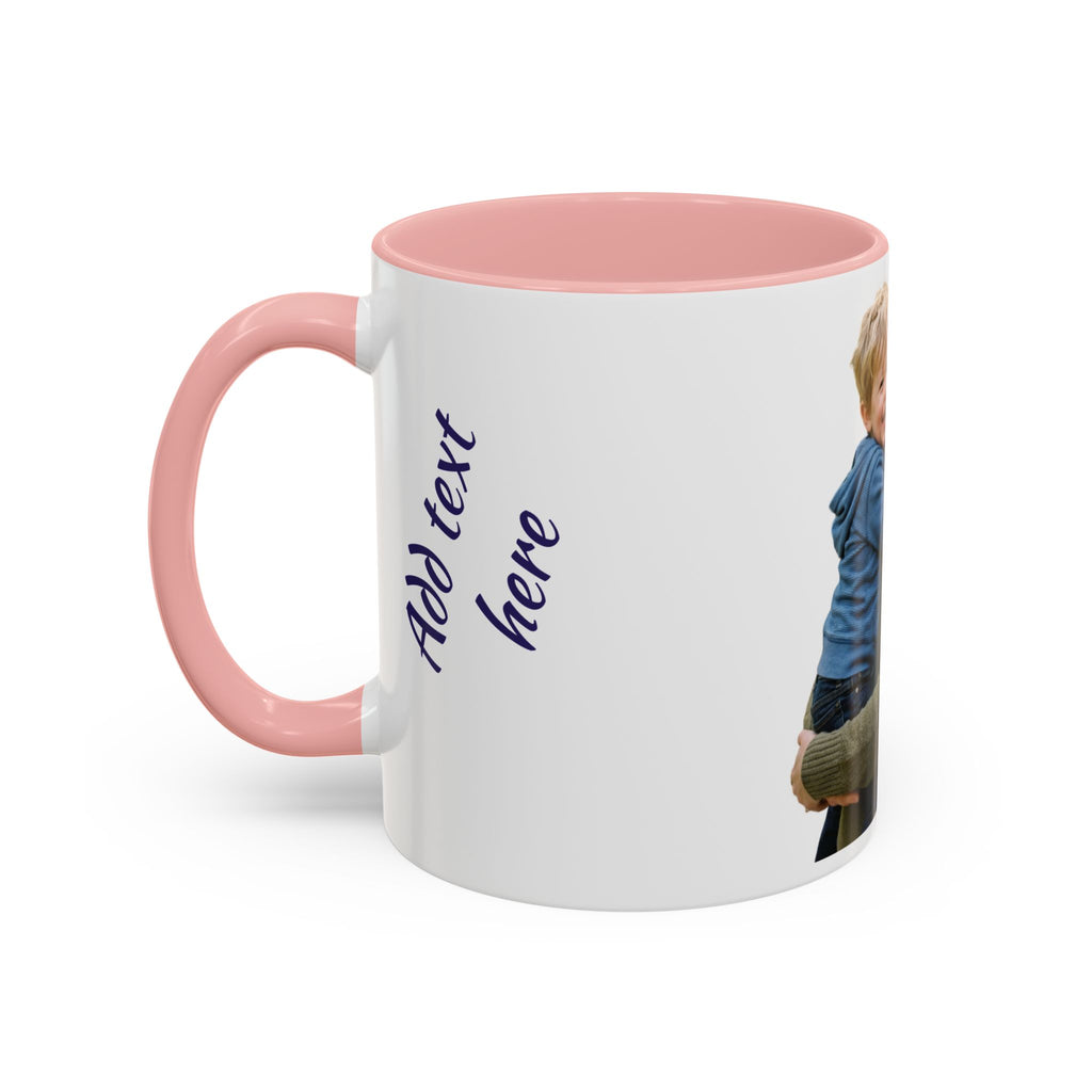 Personalized Photo Accent Coffee Mug — Custom Photo Coffee Mug (11/15 oz)