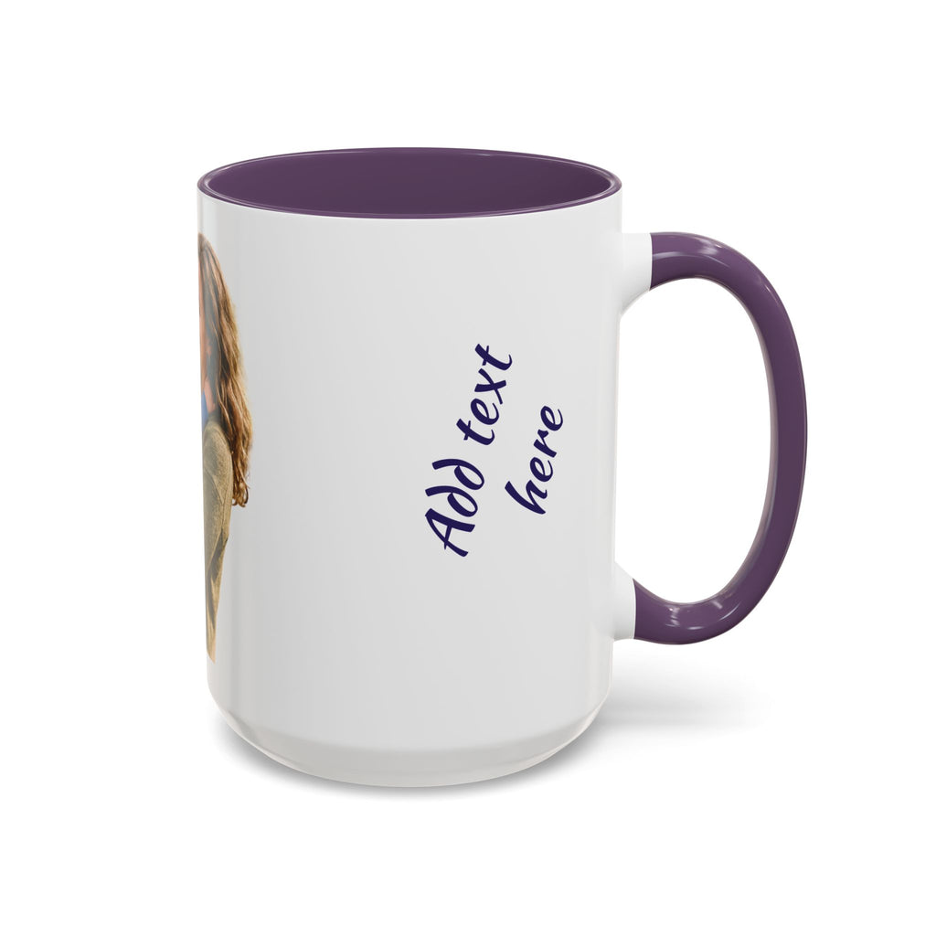 Personalized Photo Accent Coffee Mug — Custom Photo Coffee Mug (11/15 oz)