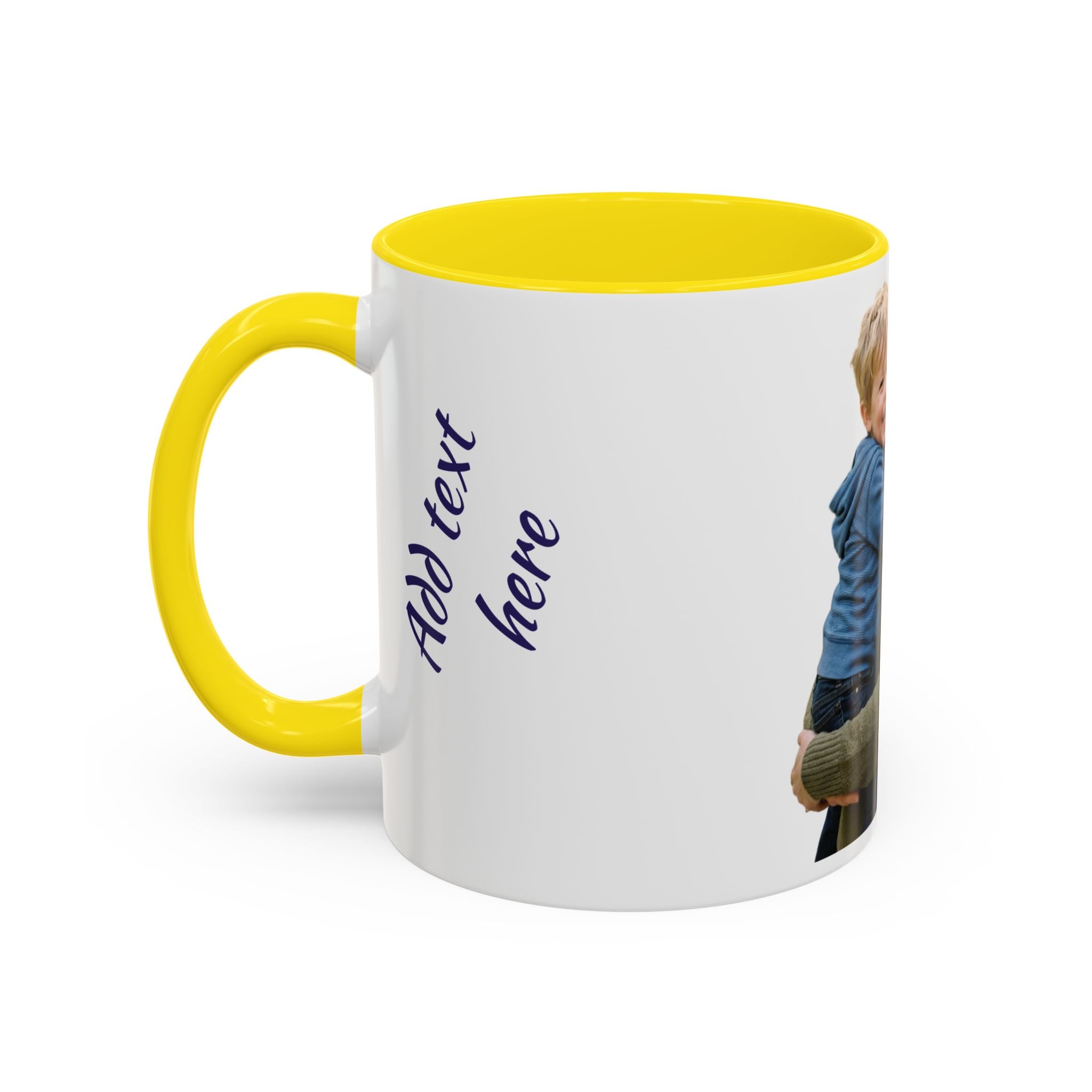 Personalized Photo Accent Coffee Mug — Custom Photo Coffee Mug (11/15 oz)