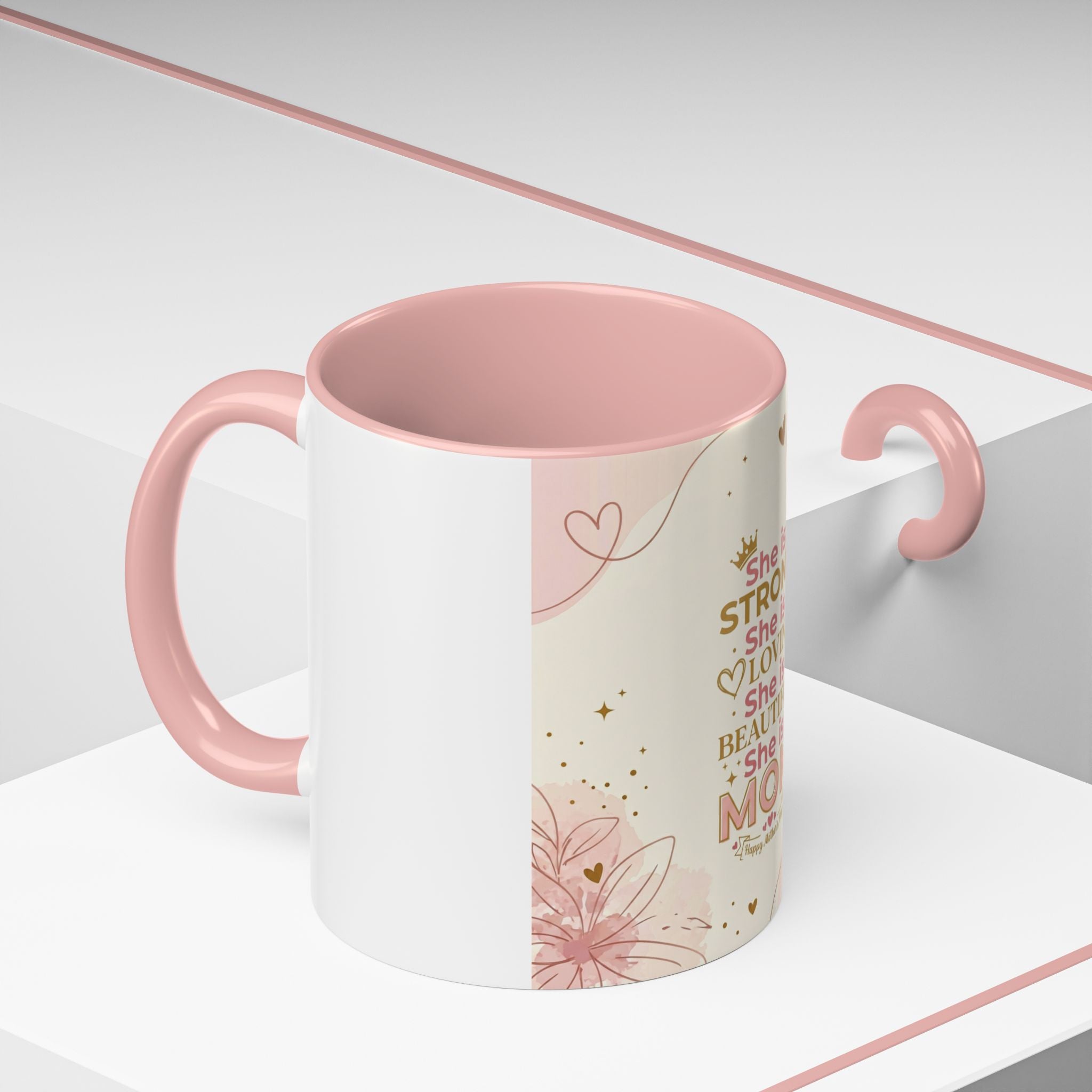 She is MOM Accent Coffee Mug — Mother's Day Gift (11/15 oz)