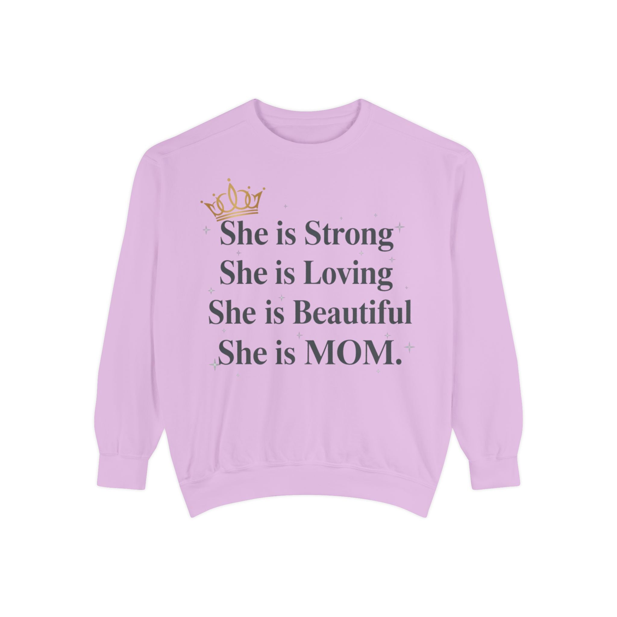 Custom Mom Garment-Dyed Sweatshirt — Personalized Comfort Mom Sweatshirt