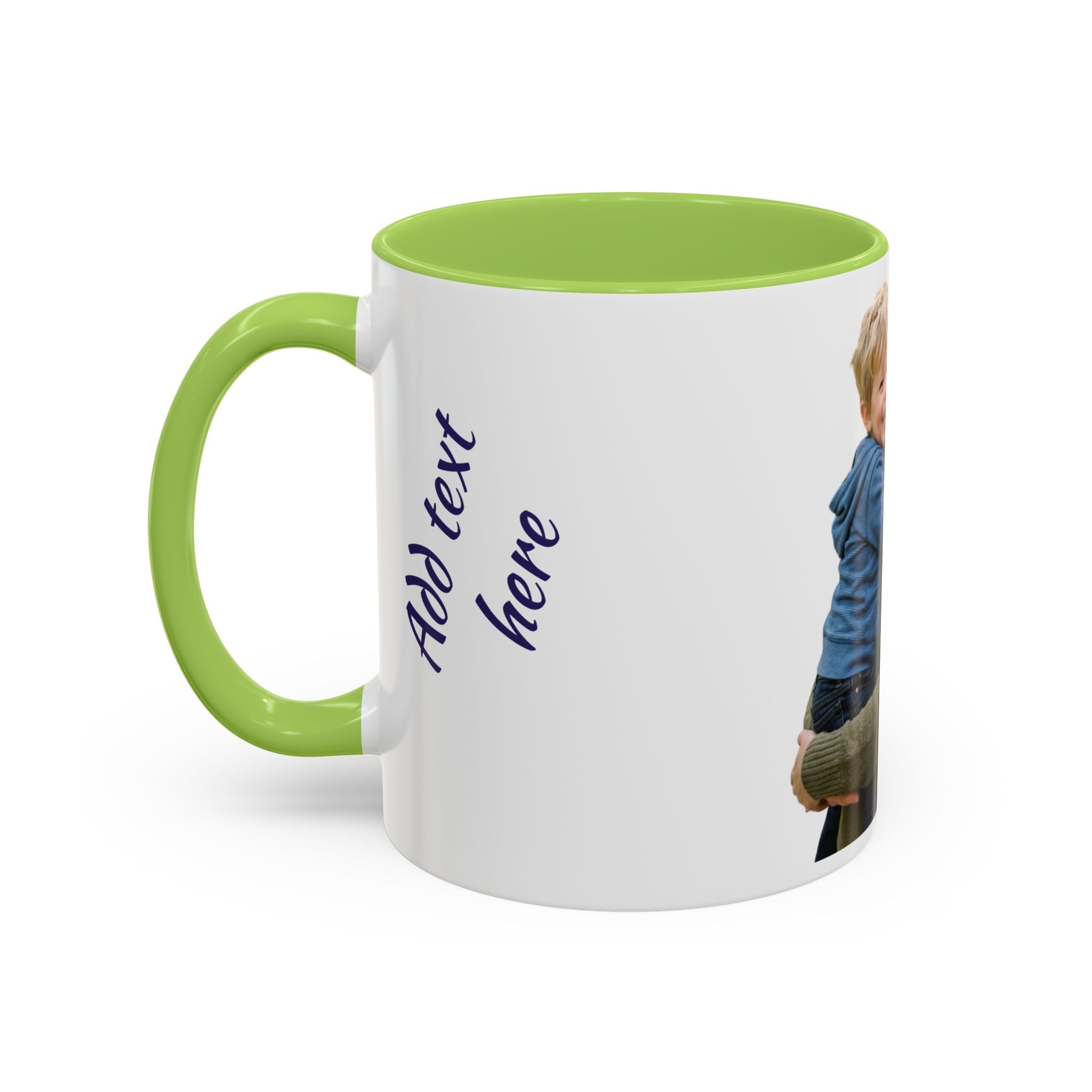 Personalized Photo Accent Coffee Mug — Custom Photo Coffee Mug (11/15 oz)