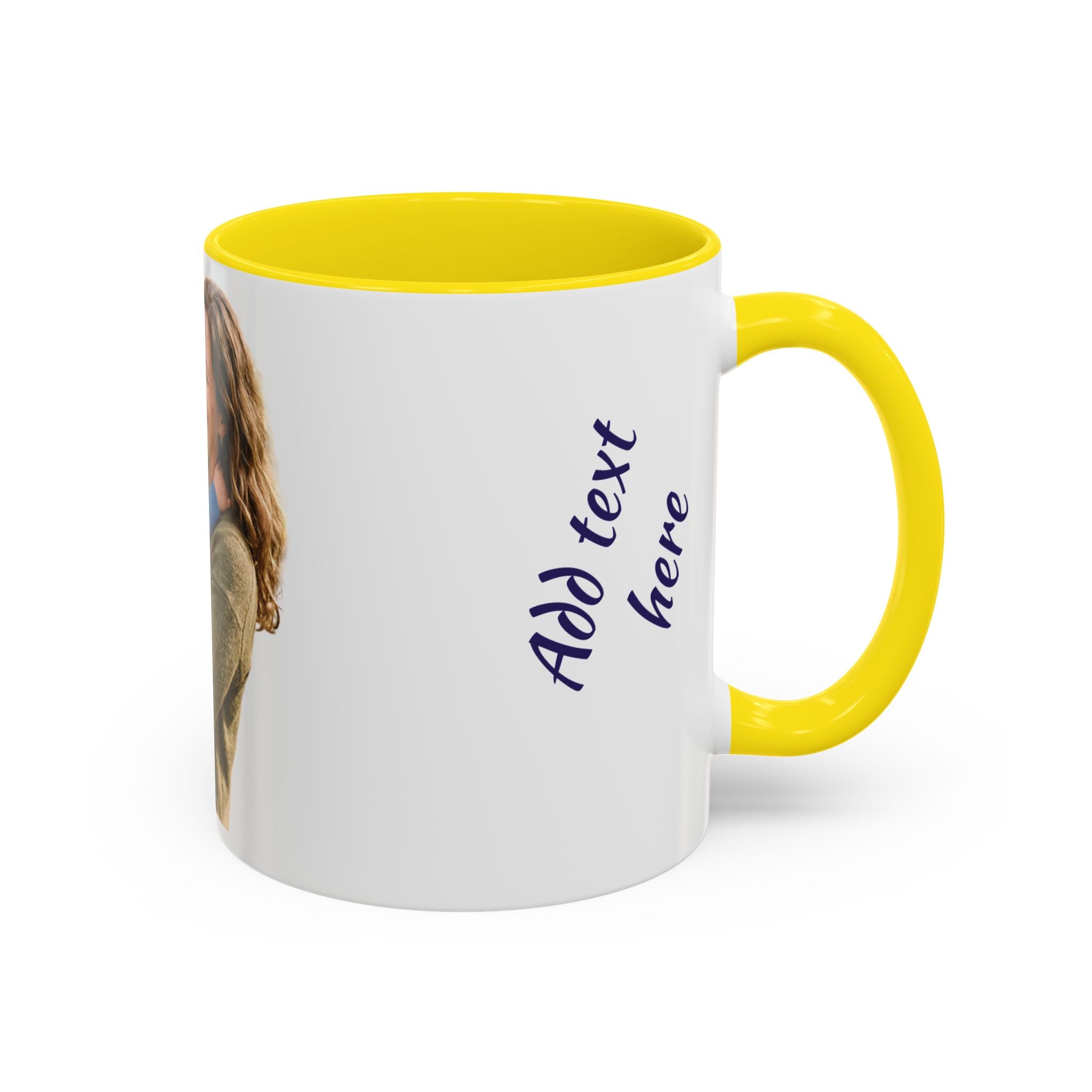 Personalized Photo Accent Coffee Mug — Custom Photo Coffee Mug (11/15 oz)
