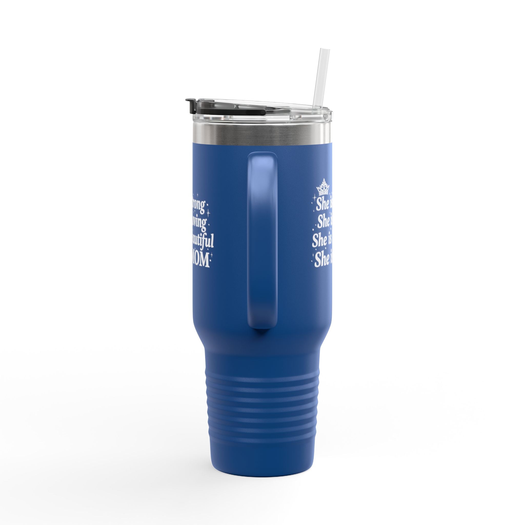 "She is Mom" Insulated Travel Mug (40oz)- Mother's Day Insulated Travel Mug, Mother's Day Gift, Tumbler, Everyday Gift