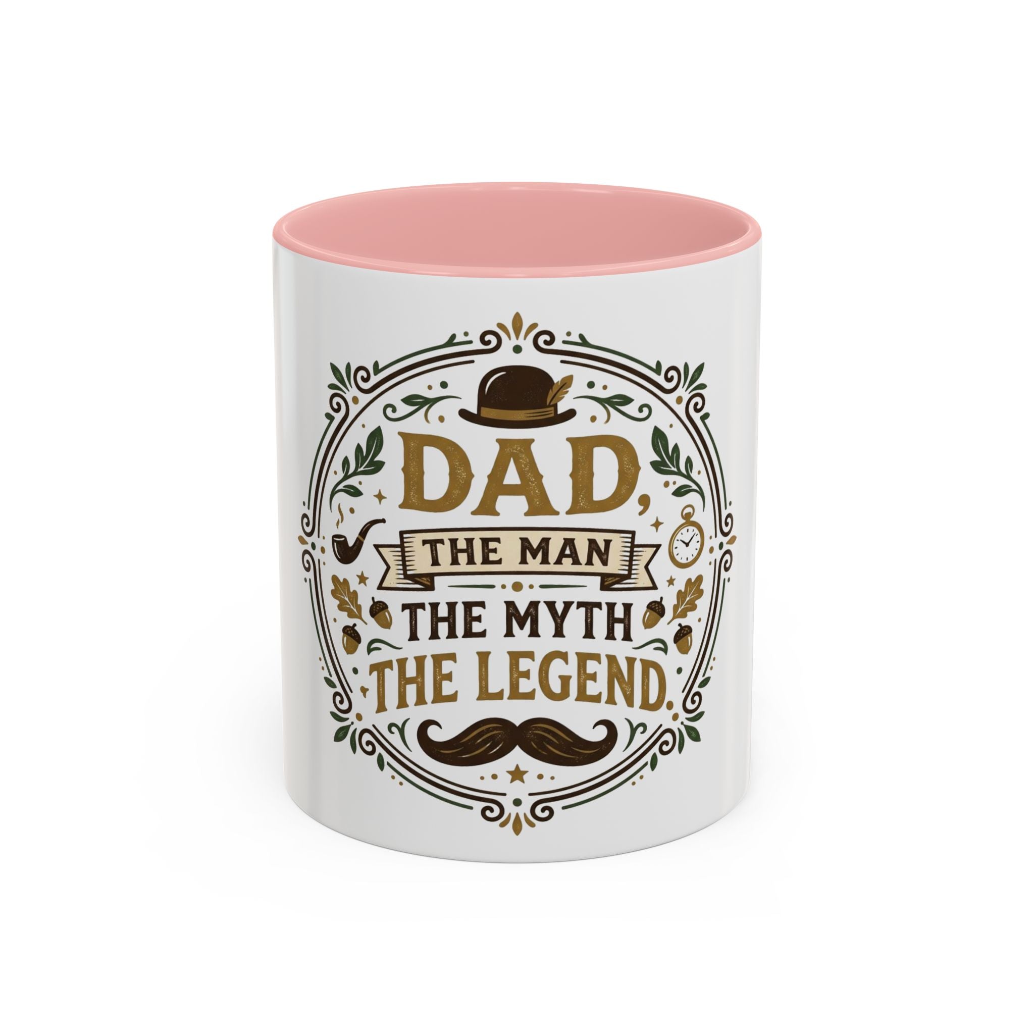 Dad The Man The Myth The Legend Accent Coffee Mug — Father's Day Gift (11oz & 15oz)