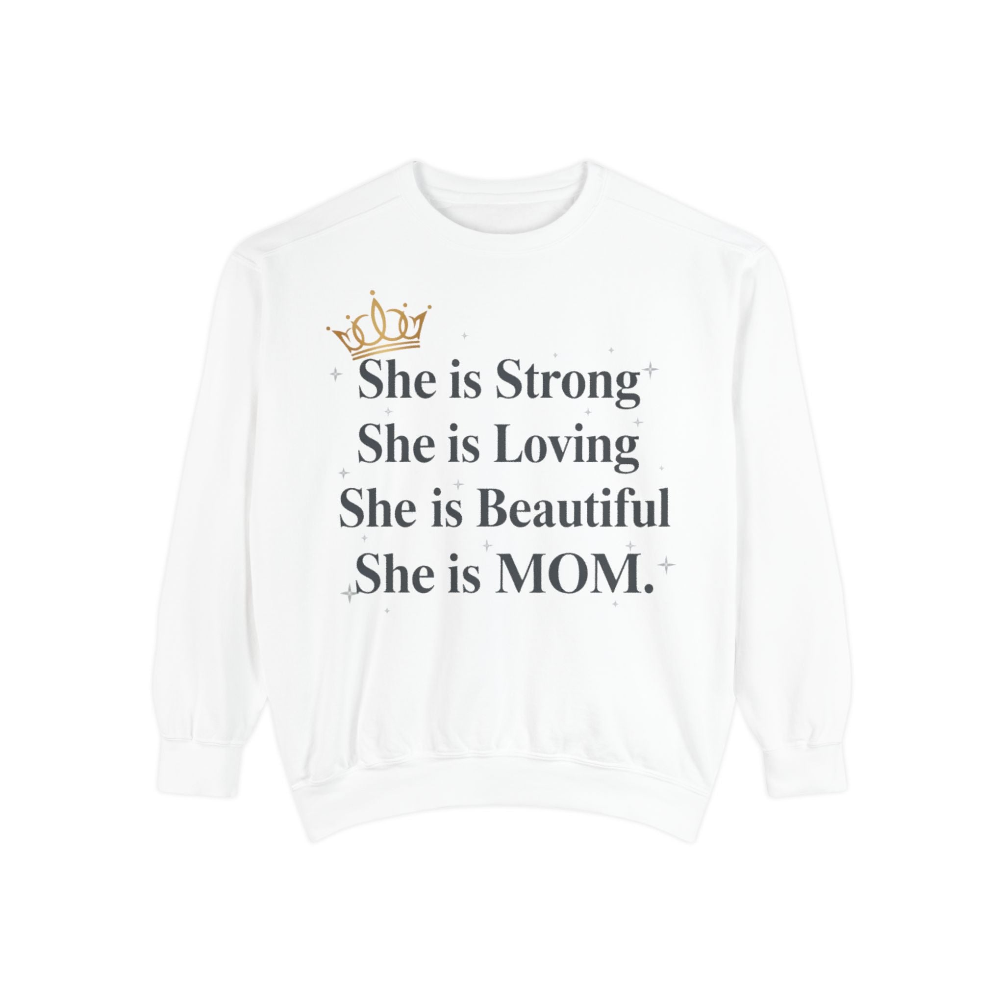 Custom Mom Garment-Dyed Sweatshirt — Personalized Comfort Mom Sweatshirt
