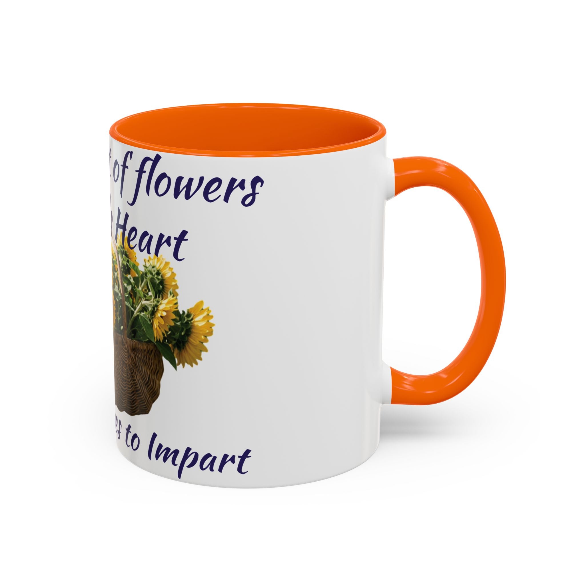 Basket of Sunflowers Mother's Heart Accent Mug — Floral Mother's Day Coffee Mug