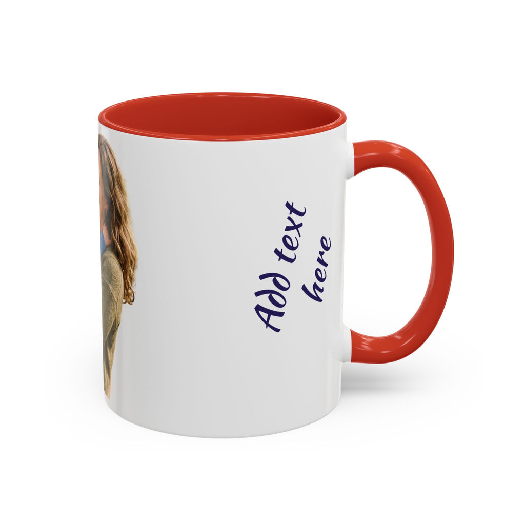 Personalized Photo Accent Coffee Mug — Custom Photo Coffee Mug (11/15 oz)
